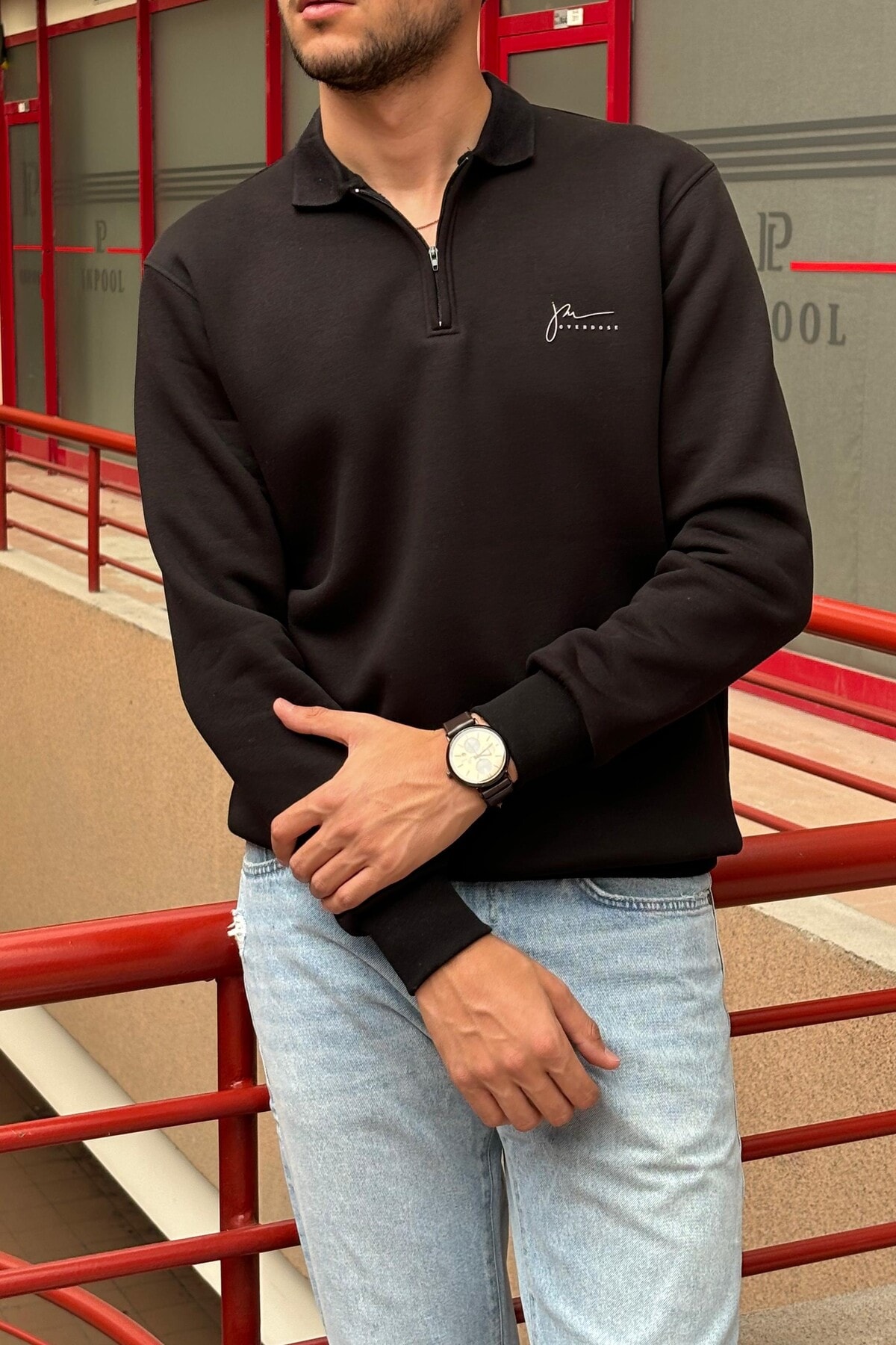 SWEATSHIRT 24OD1041 - SİYAH