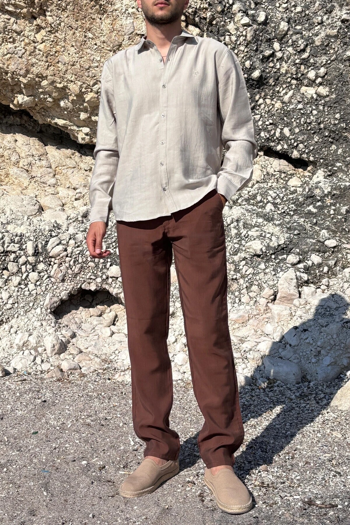 GÖMLEK 25INPG15 - TAŞ