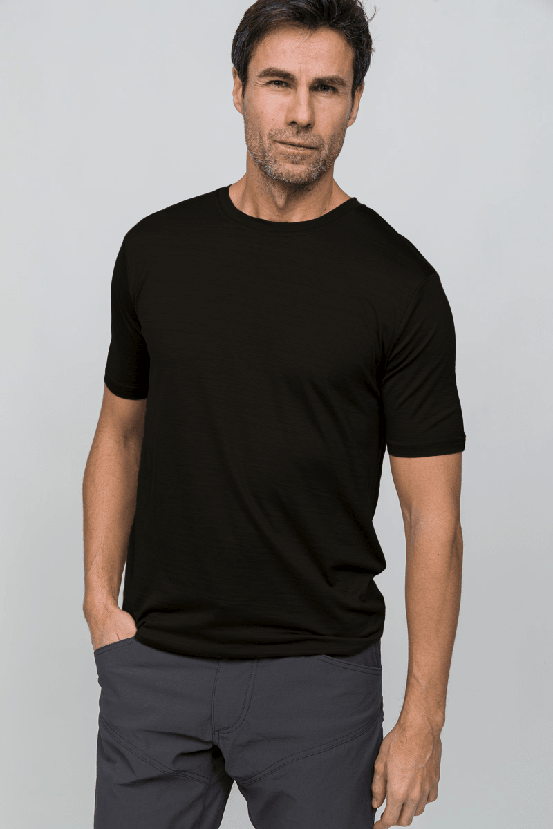 Erkek All-Season Merino T-shirt 135 gr - Siyah