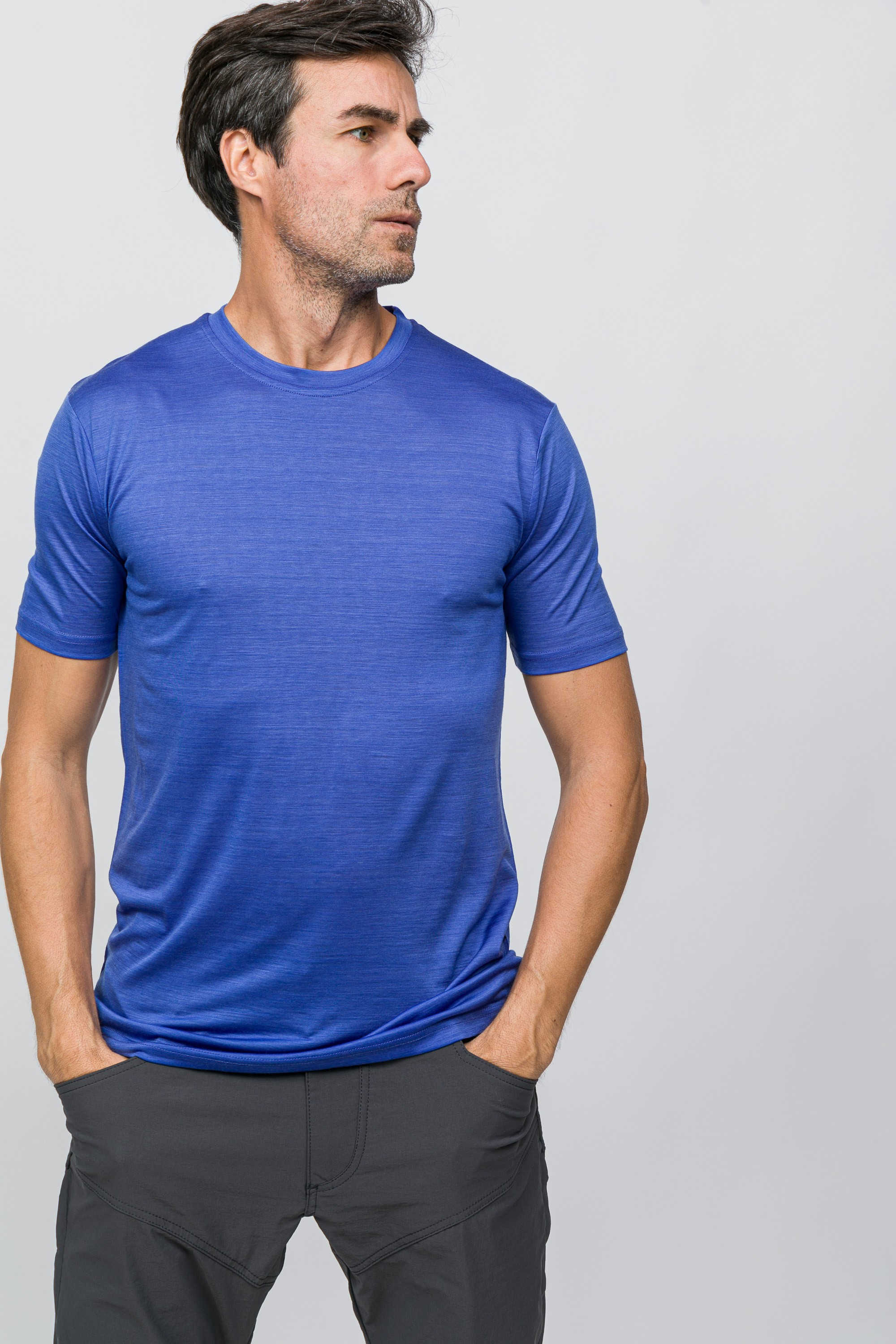 Erkek All-Season Merino T-shirt 135 gr - Mavi