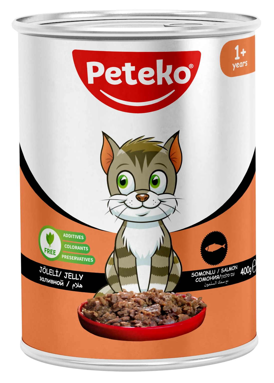 PETEKO 12 ADET PATE YETİŞKİN KEDİ YAŞ MAMASI SOMONLU
