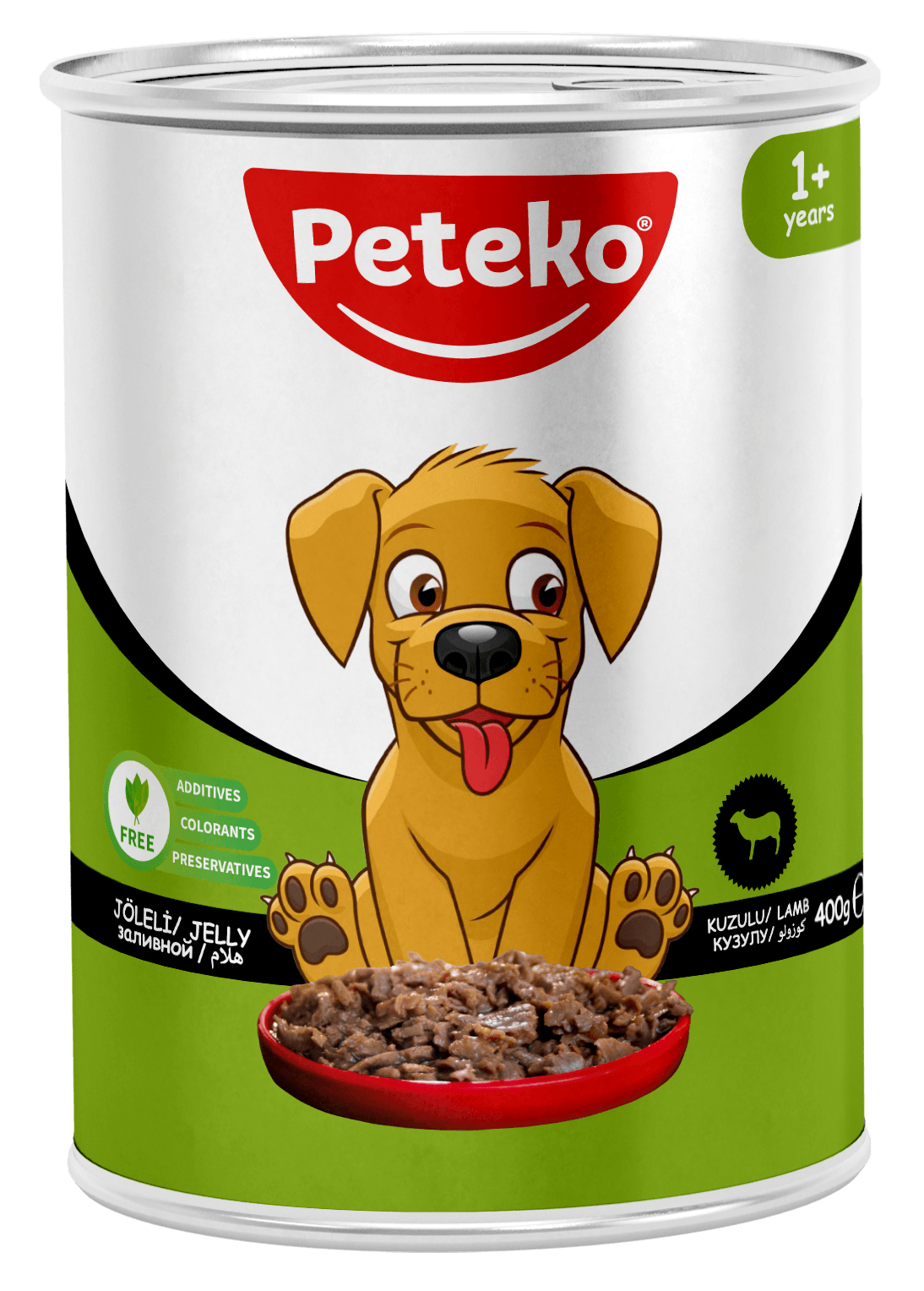 PETEKO 12 ADET JÖLELİ YETİŞKİN KÖPEK MAMASI KUZULU