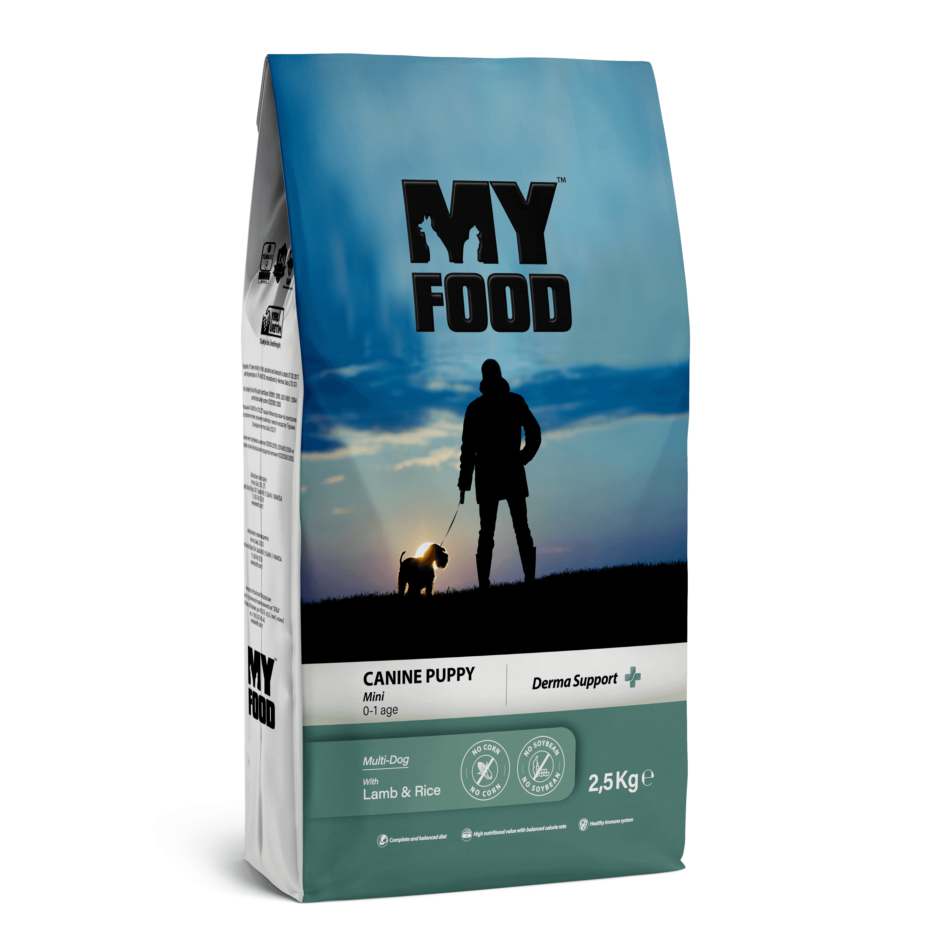 MY FOOD YAVRU KÖPEK MİNİ IRK MAMASI KUZULU PİRİNÇLİ