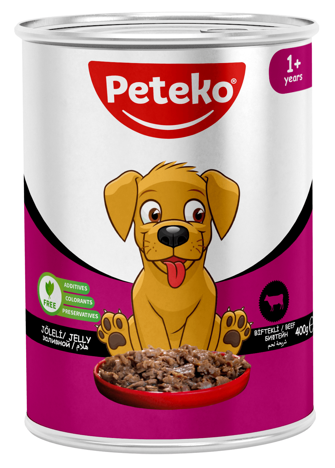 PETEKO 12 ADET JÖLELİ YETİŞKİN KÖPEK MAMASI BİFTEKLİ