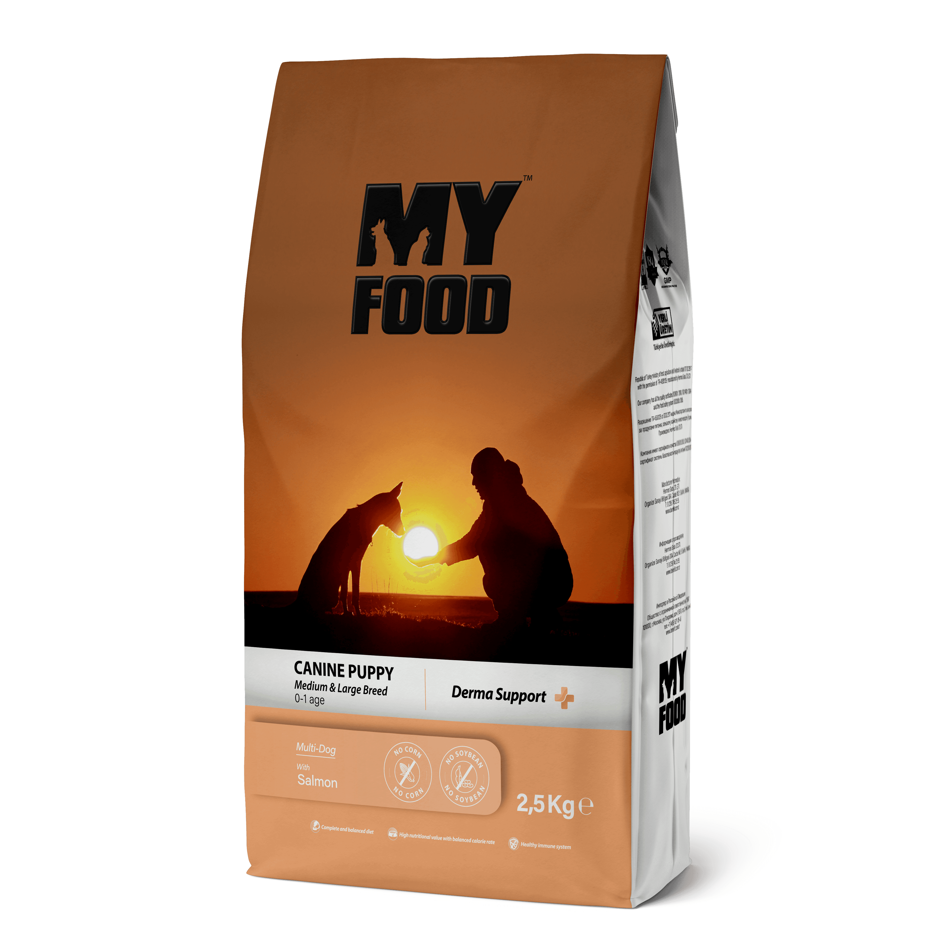 MY FOOD YAVRU KÖPEK ORTA VE BÜYÜK IRK MAMASI SOMONLU