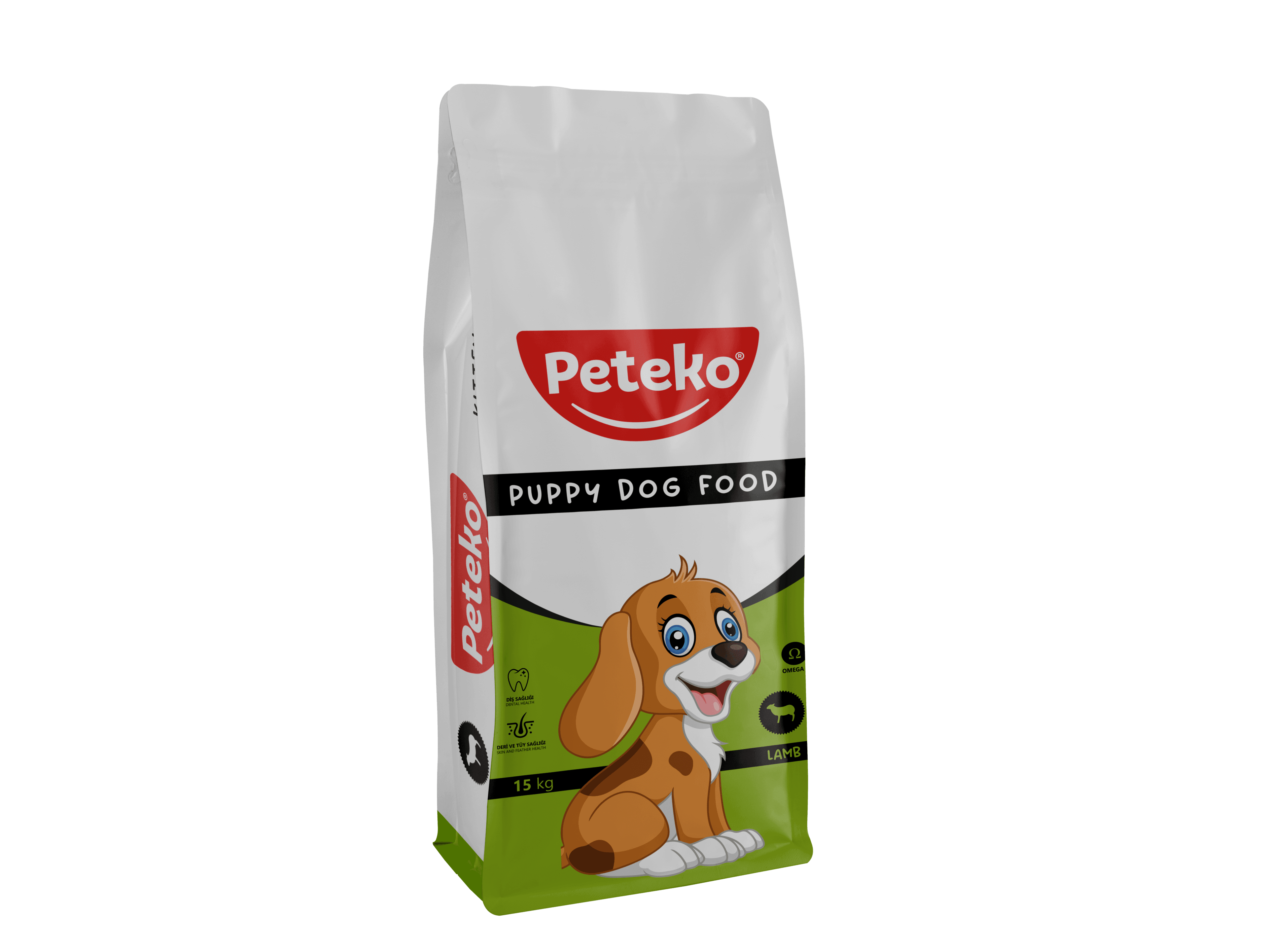 PETEKO YAVRU KÖPEK KURU MAMASI KUZULU VE PİRİNÇLİ 15 KG