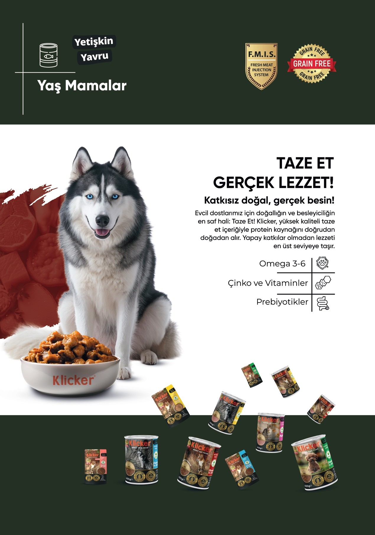 KLICKER YAVRU KÖPEK KURU MAMASI KUZULU