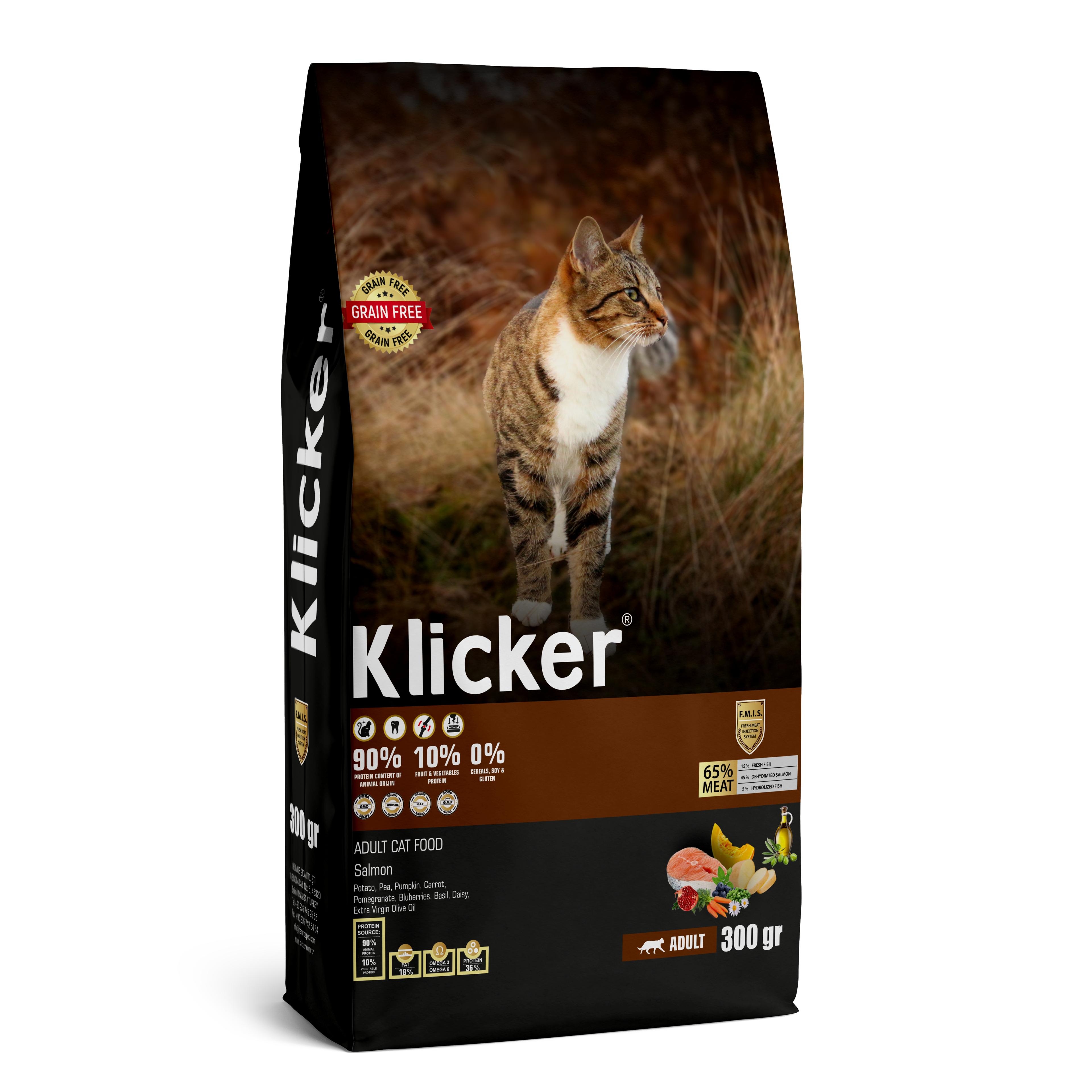 KLICKER YETİŞKİN KEDİ KURU MAMASI SOMONLU