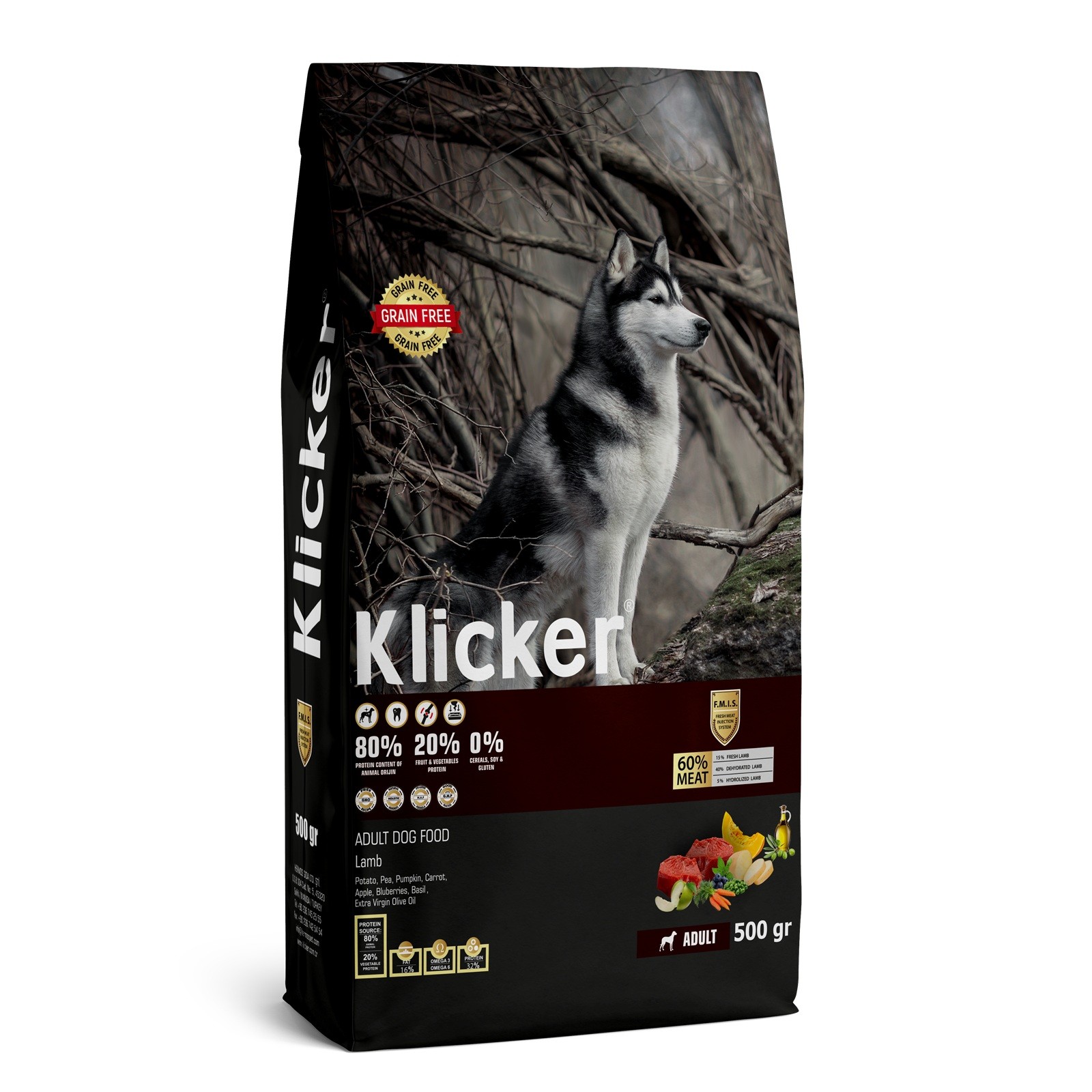 KLICKER YETİŞKİN KÖPEK KURU MAMASI KUZULU