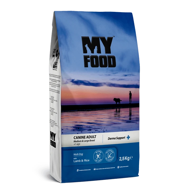 MY FOOD YETİŞKİN KÖPEK ORTA VE BÜYÜK IRK KURU MAMASI KUZULU PİRİNÇLİ