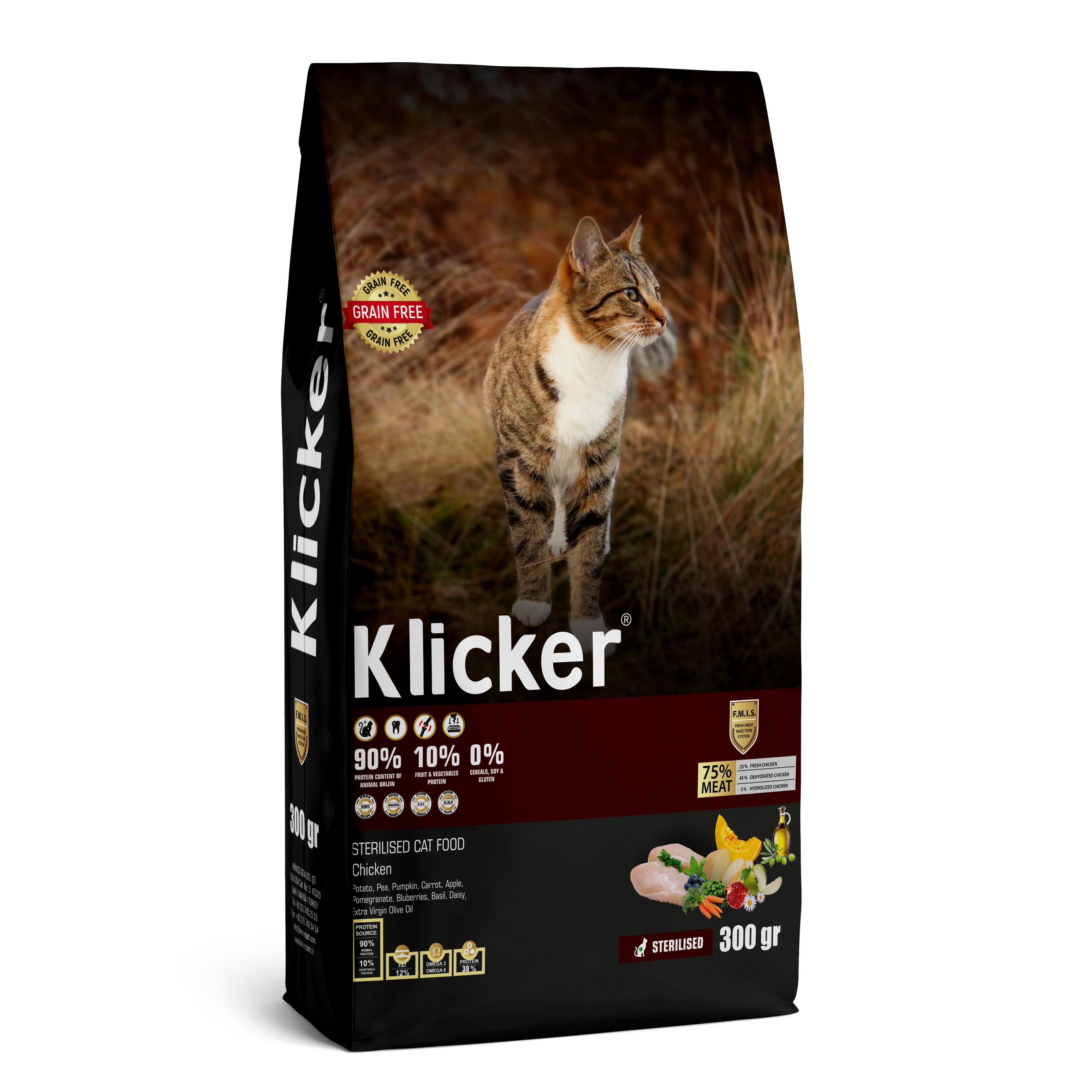 KLICKER STERİL YETİŞKİN KEDİ KURU MAMASI TAVUKLU