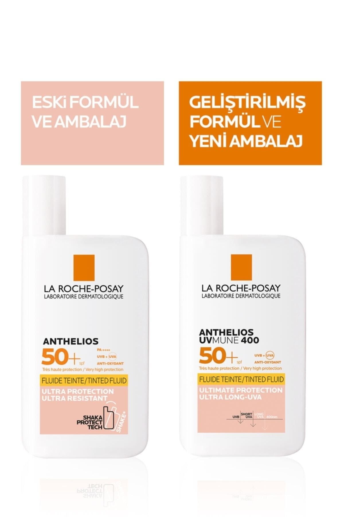 Anthelios Uvmune Fluid SPF+50 Tüm Ciltler İçin Yüksek Korumalı Renkli Yüz Güneş Kremi