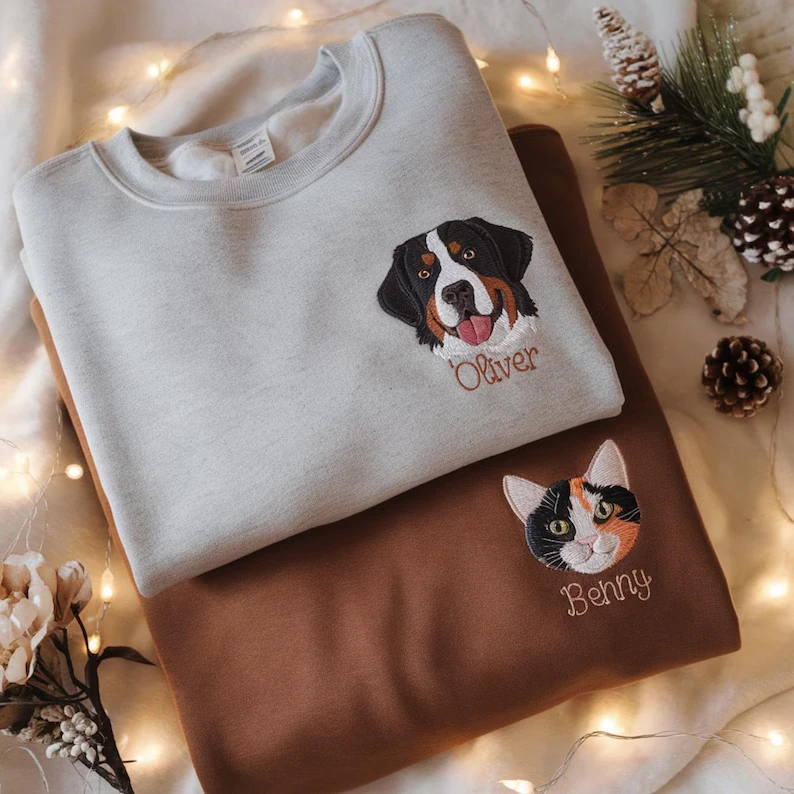 Evcil hayvanınıza Kişiye özel Sweatshirt nakış