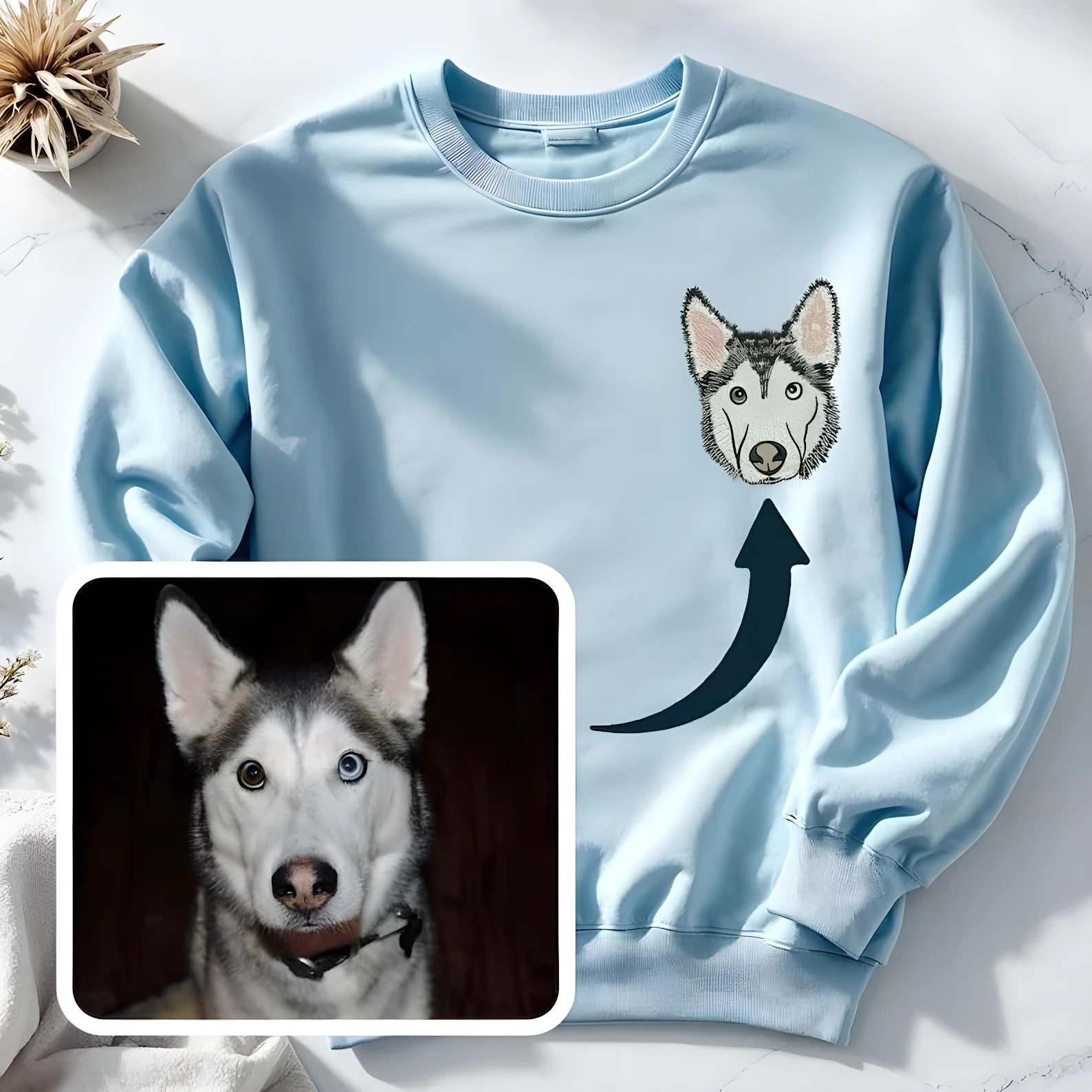 Evcil hayvanınıza Kişiye özel Sweatshirt nakış