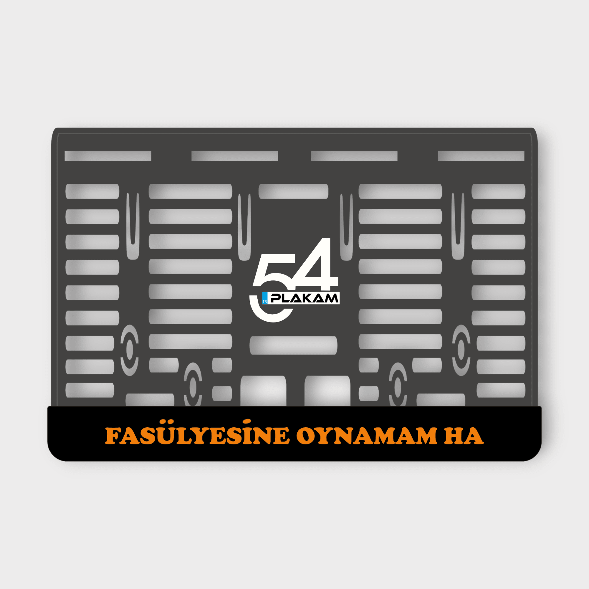 FASÜLYESİNE OYNAMAM 3D KABARTMALI PLEKSİ MOTOR PLAKALIĞI