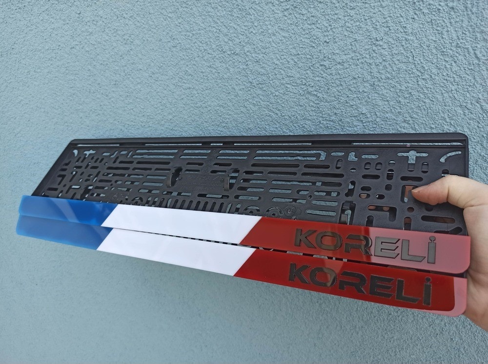 FRANSA KİŞİYE ÖZEL İSİMLİ PLEKSİ ARABA PLAKALIĞI