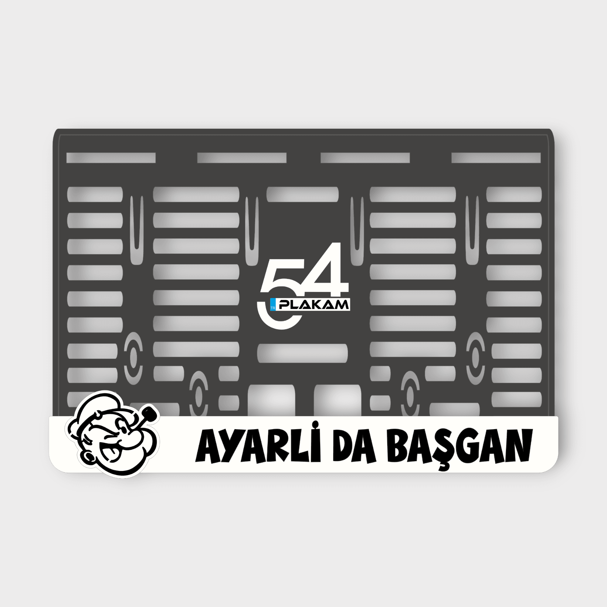 AYARLİ DA BAŞGAN 3D KABARTMALI PLEKSİ MOTOR PLAKALIĞI