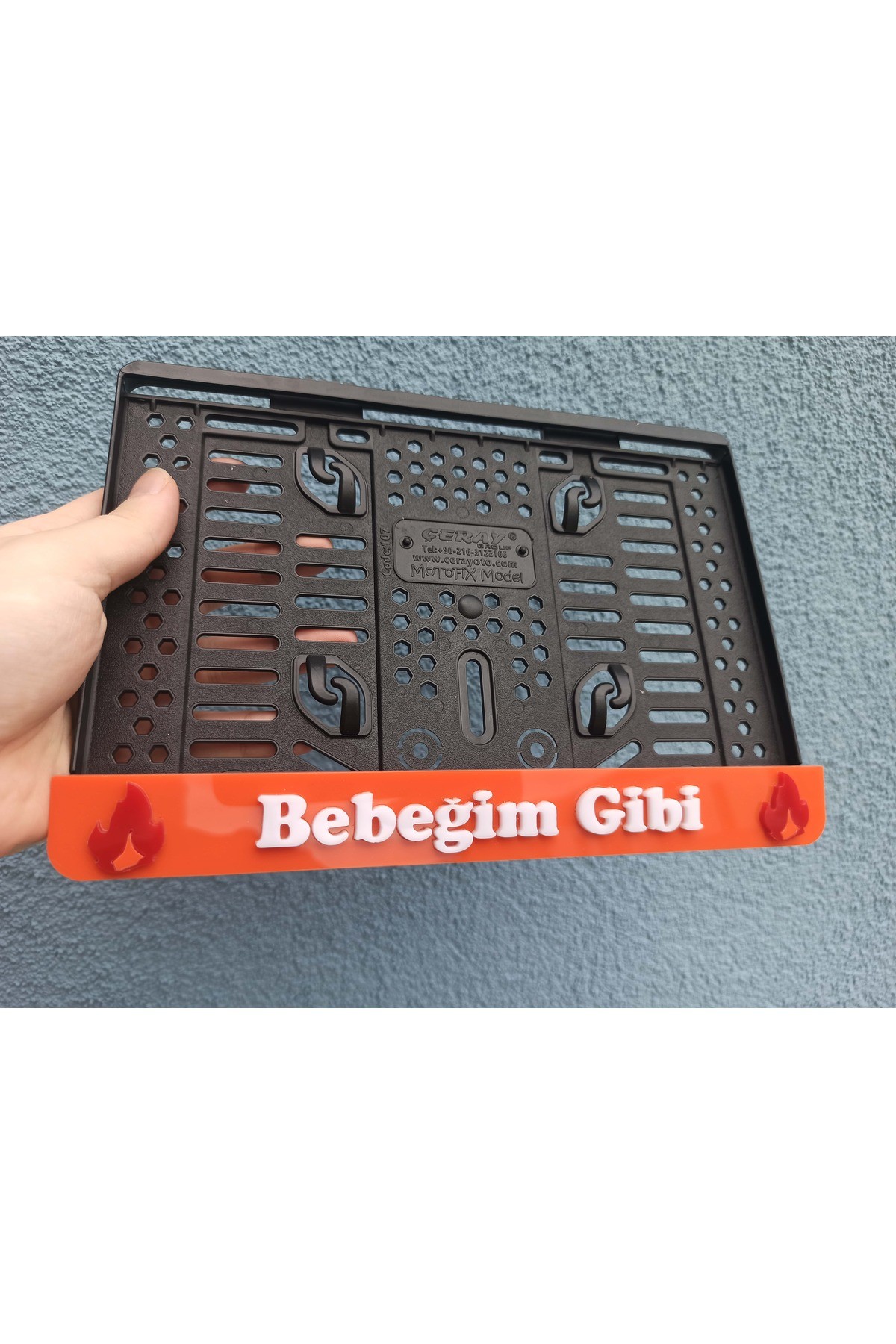 BEBEĞİM GİBİ MOTOR 3D KABARTMALI PLEKSİ PLAKALIĞI