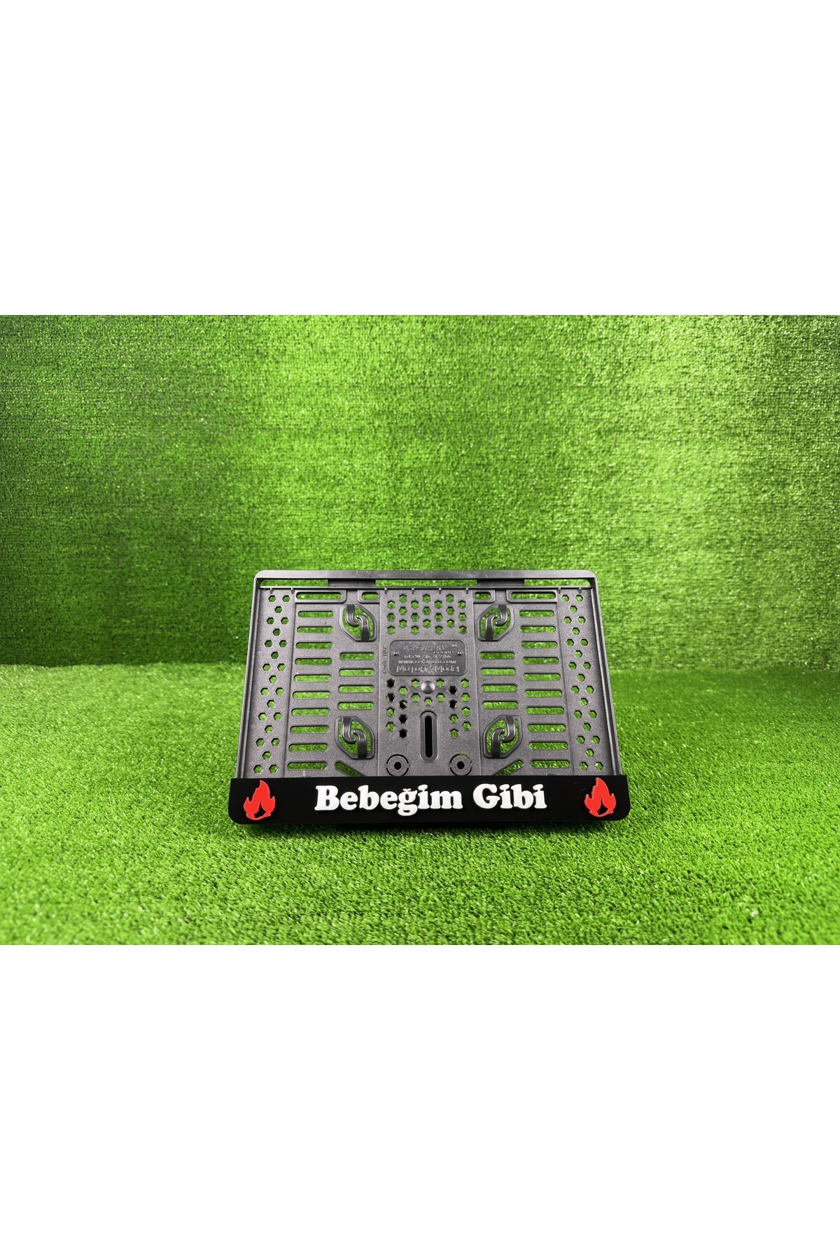 BEBEĞİM GİBİ SİYAH 3D KABARTMALI PLEKSİ MOTOR PLAKALIĞI