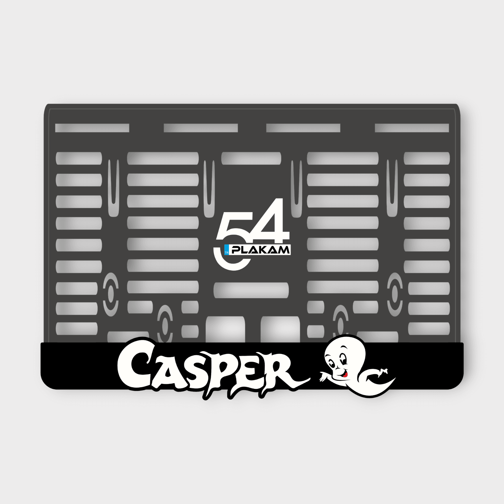 CASPER 3D KABARTMALI PLEKSİ MOTOR PLAKALIĞI