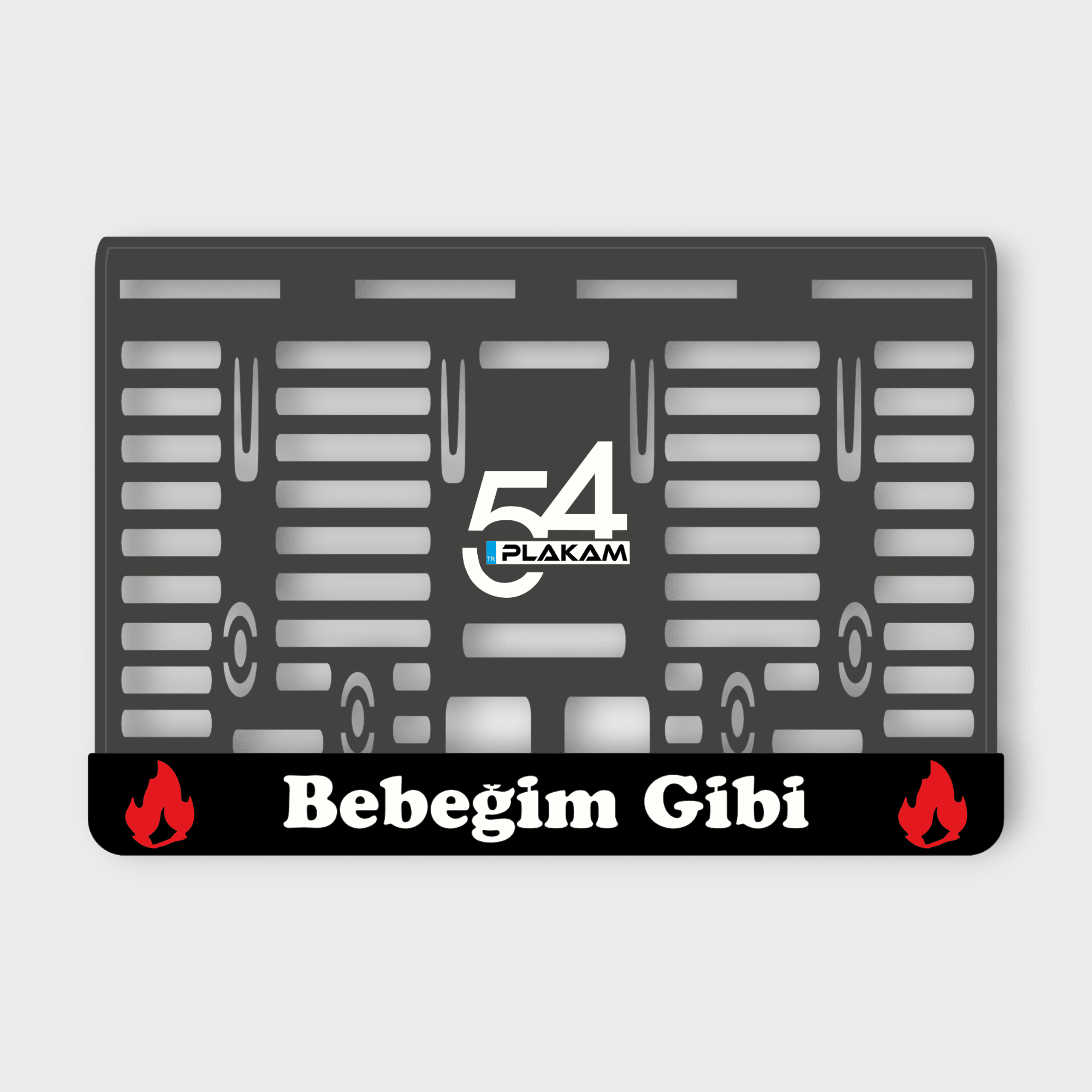 BEBEĞİM GİBİ SİYAH 3D KABARTMALI PLEKSİ MOTOR PLAKALIĞI