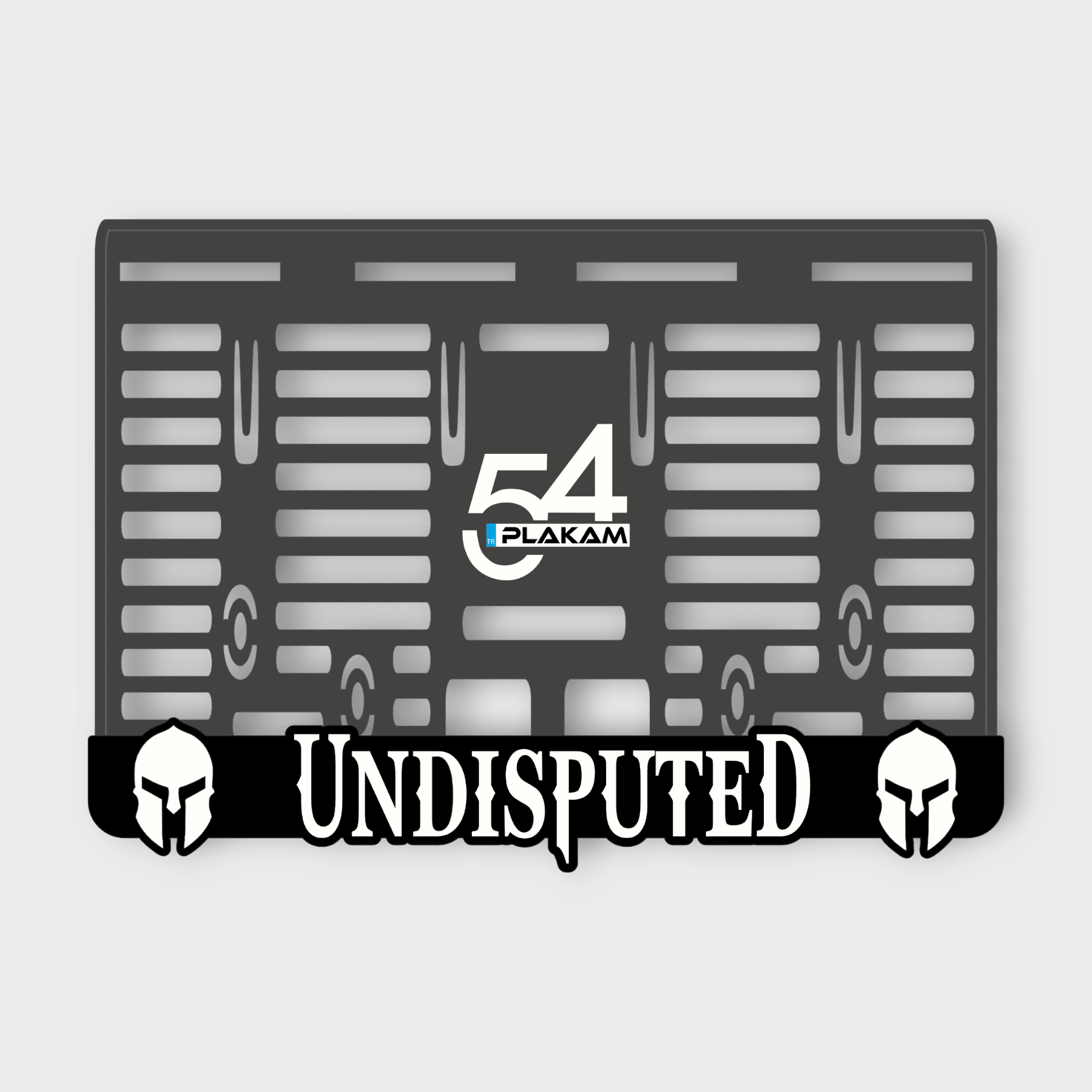YENİLMEZ UNDISPUTED 3D KABARTMALI PLEKSİ MOTOR PLAKALIĞI