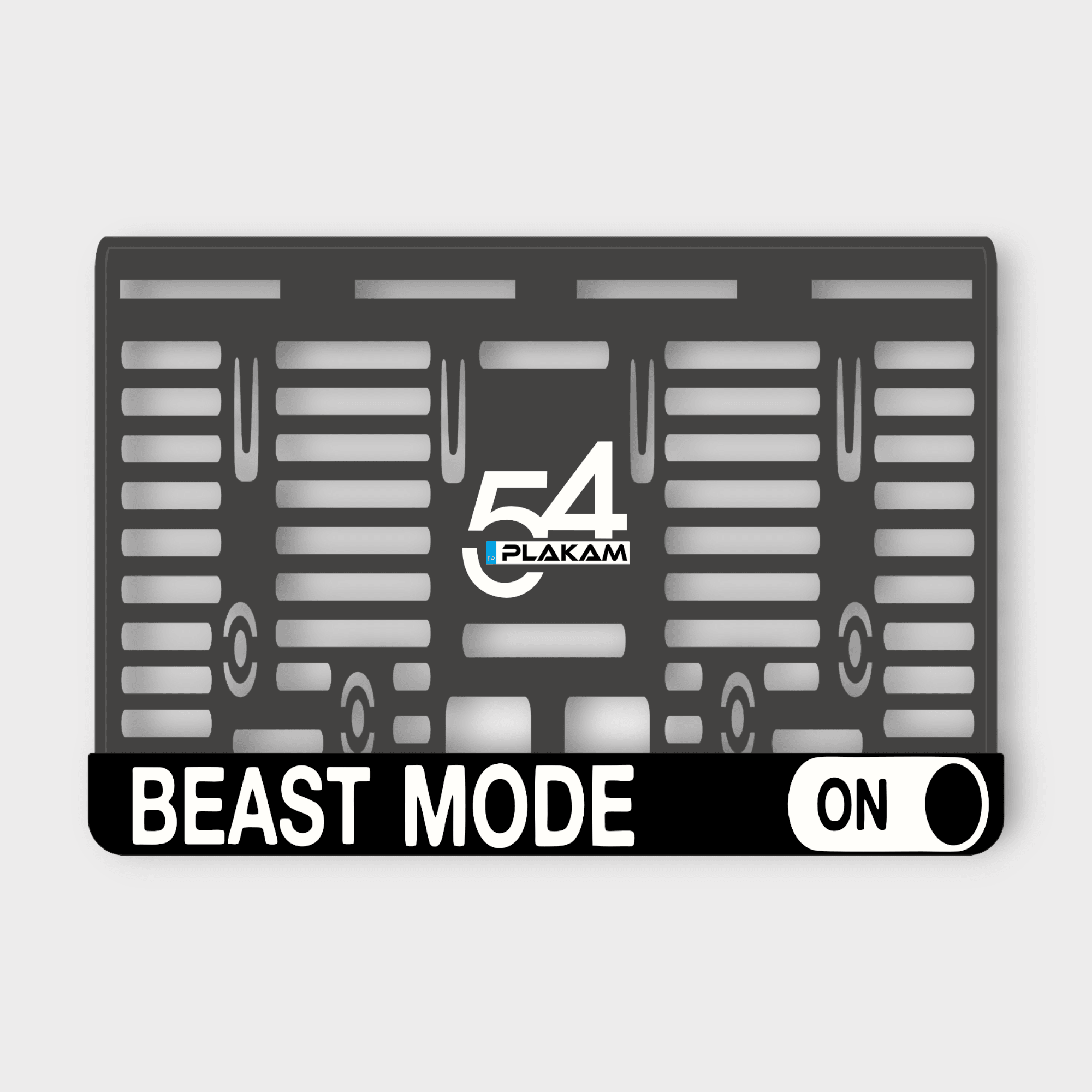 BEAST MODE 3D KABARTMALI PLEKSİ MOTOR PLAKALIĞI