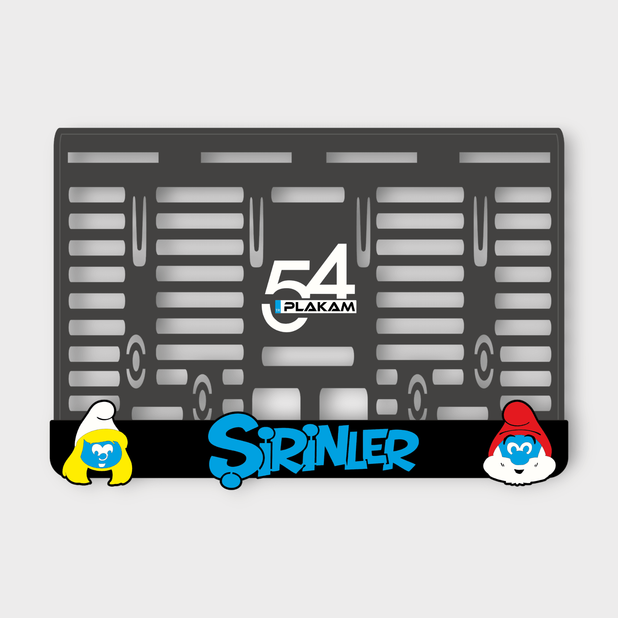 ŞİRİNLER 3D KABARTMALI PLEKSİ MOTOR PLAKALIĞI