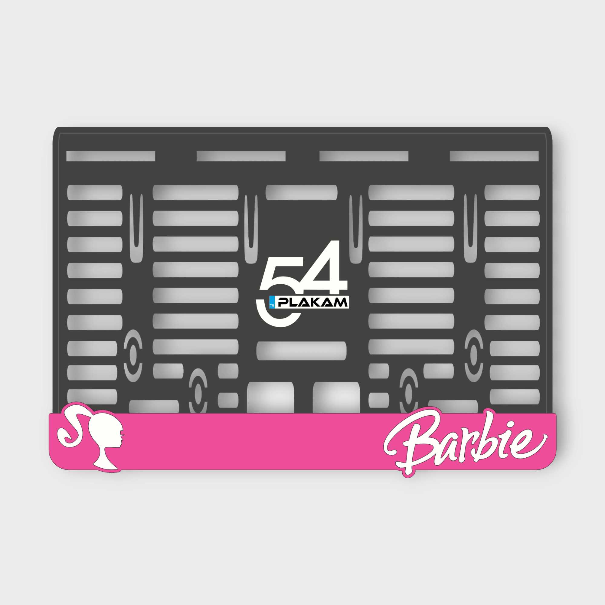 BARBİE PEMBE MOTOR 3D KABARTMALI PLEKSİ PLAKALIĞI - 2