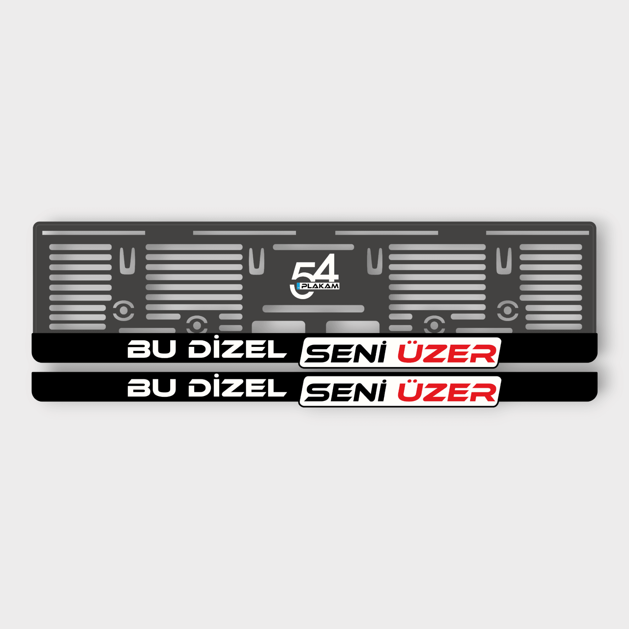 BU DİZEL SENİ ÜZER 3D KABARTMALI PLEKSİ ARABA PLAKALIĞI