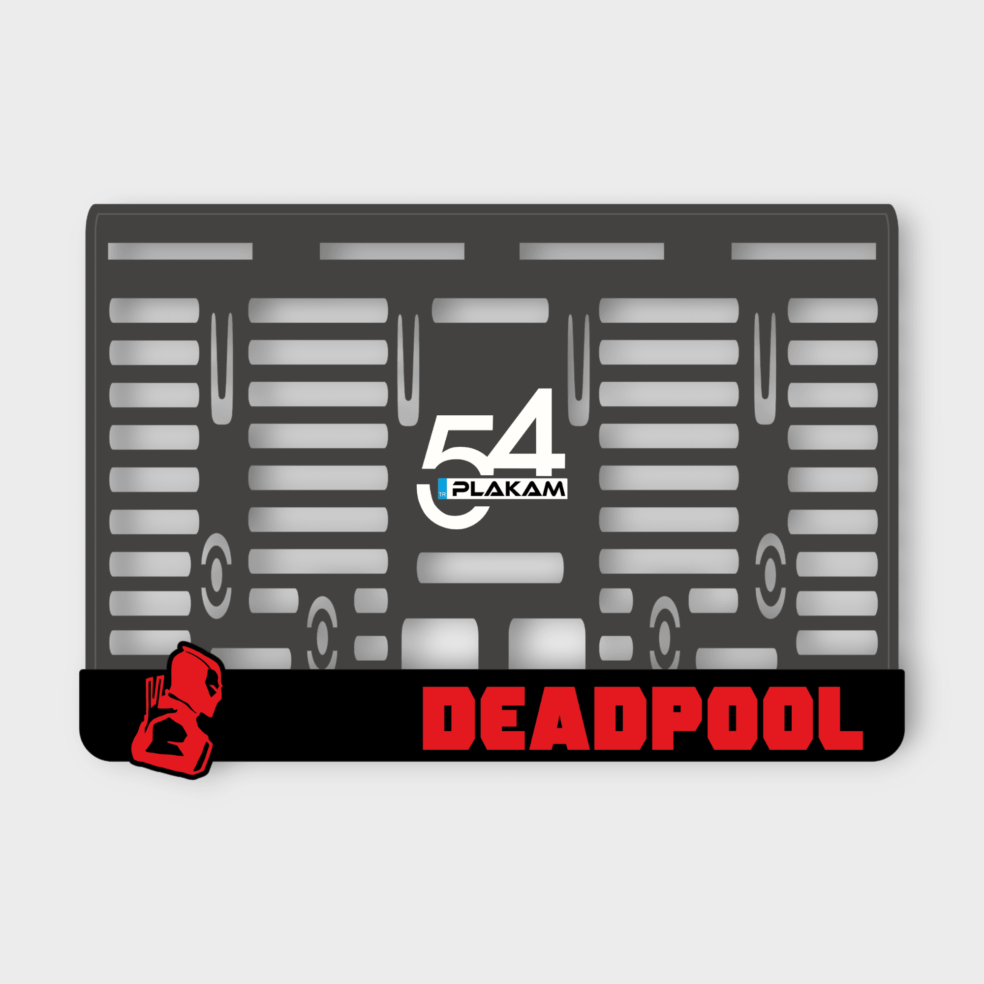 DEADPOOL 3D KABARTMALI PLEKSİ MOTOR PLAKALIĞI - 2