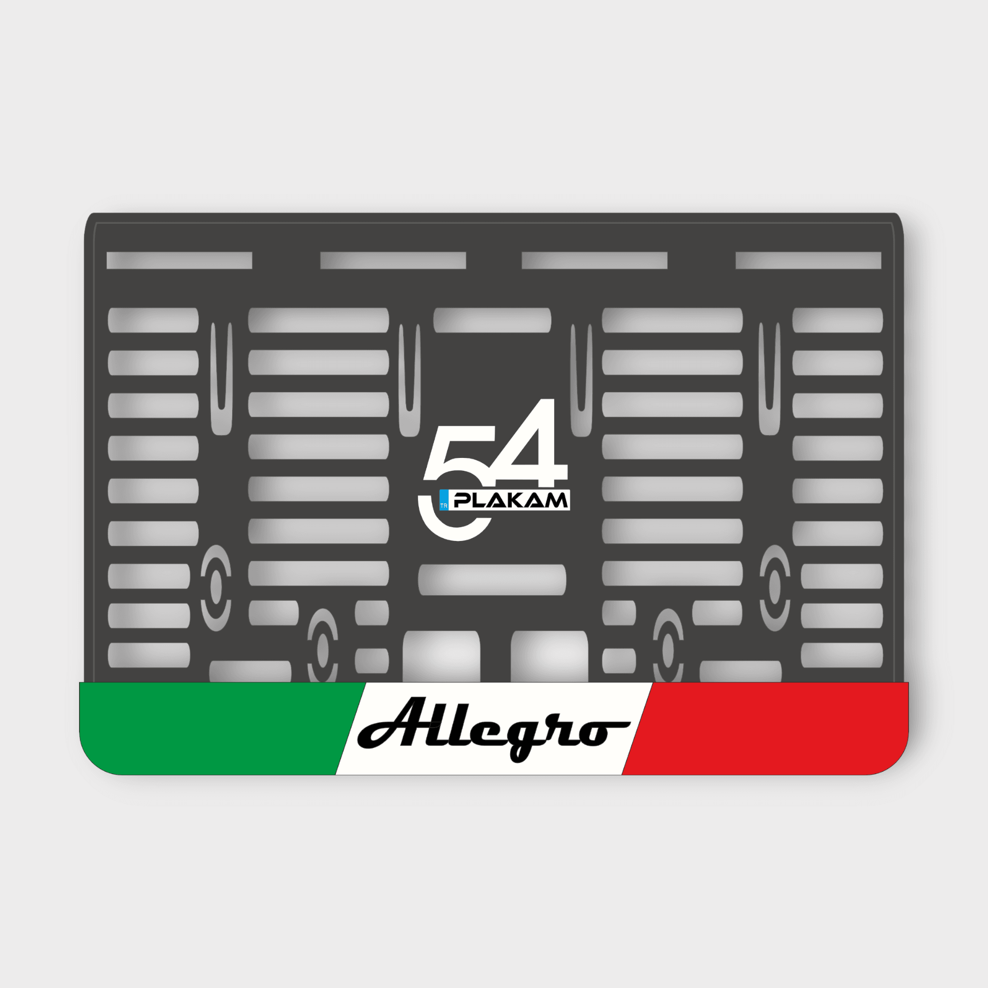 ALLEGRO 3D KABARTMALI PLEKSİ MOTOR PLAKALIĞI