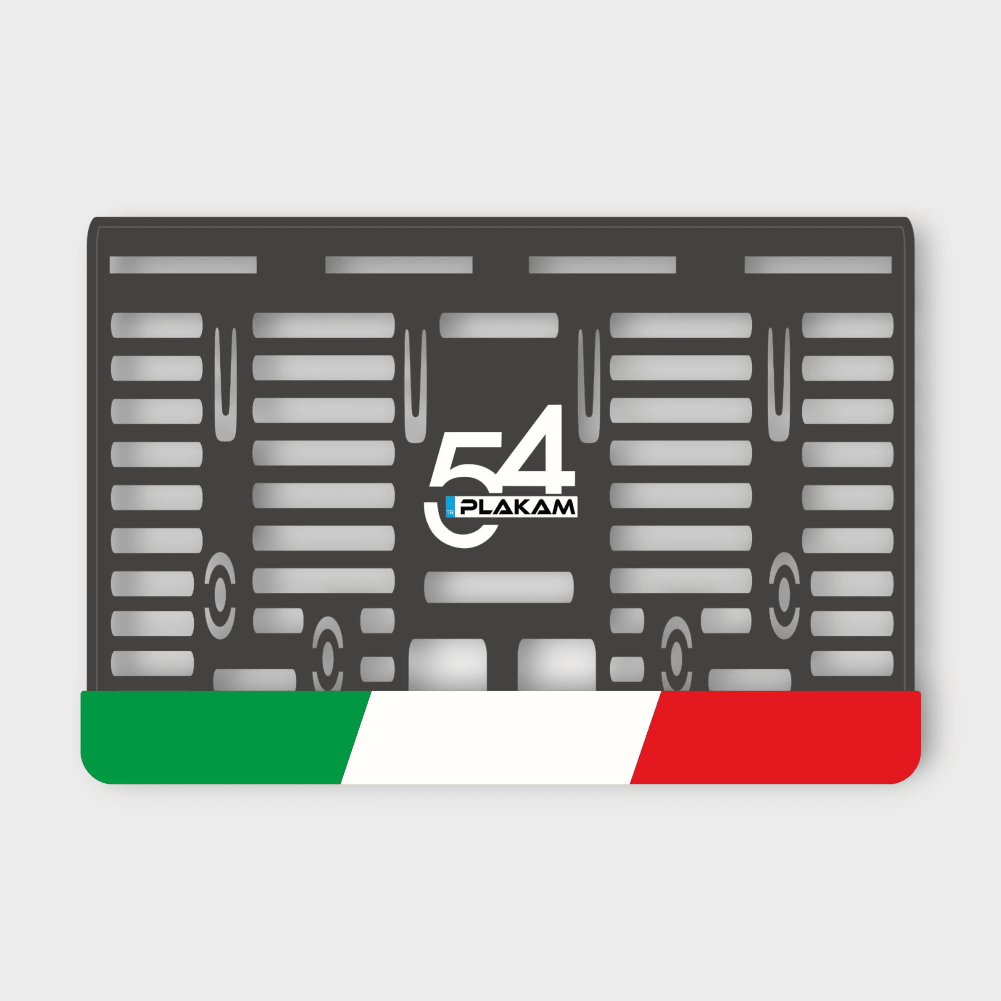 ITALYA RENKLERİ 3D KABARTMALI PLEKSİ MOTOR PLAKALIĞI