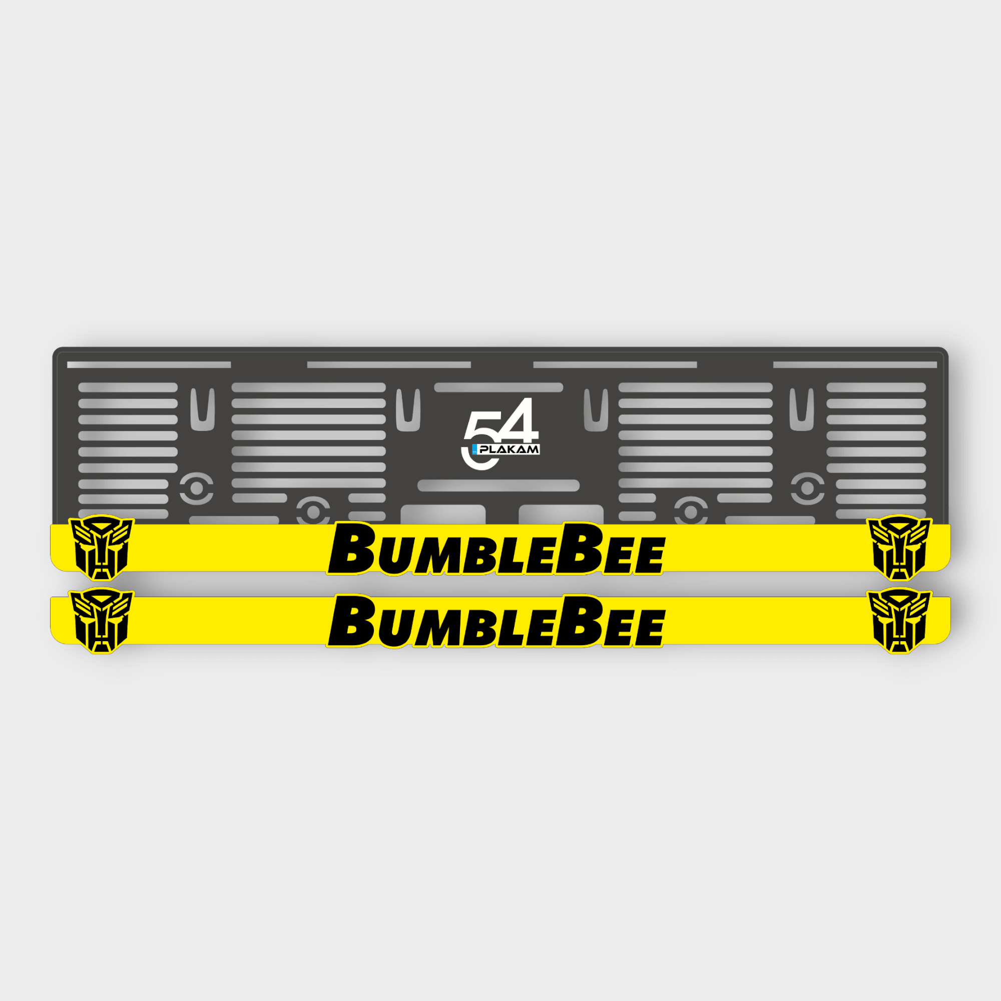 TRANSFORMERS BUMBLEBEE SARI 3D KABARTMALI PLEKSİ ARABA PLAKALIĞI