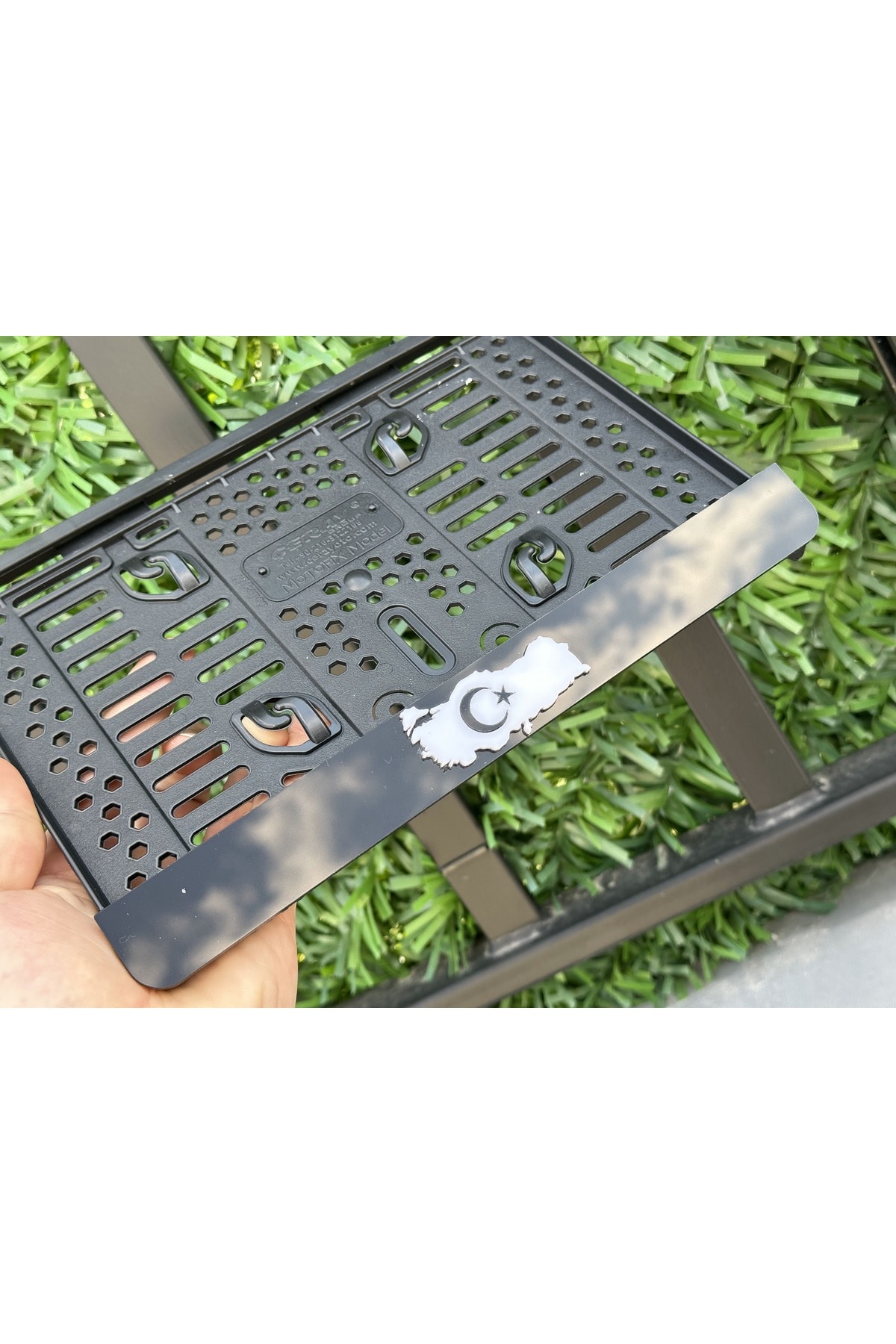 TÜRKİYE HARİTA VE AY YILDIZ 3D KABARTMALI PLEKSİ MOTOR PLAKALIĞI
