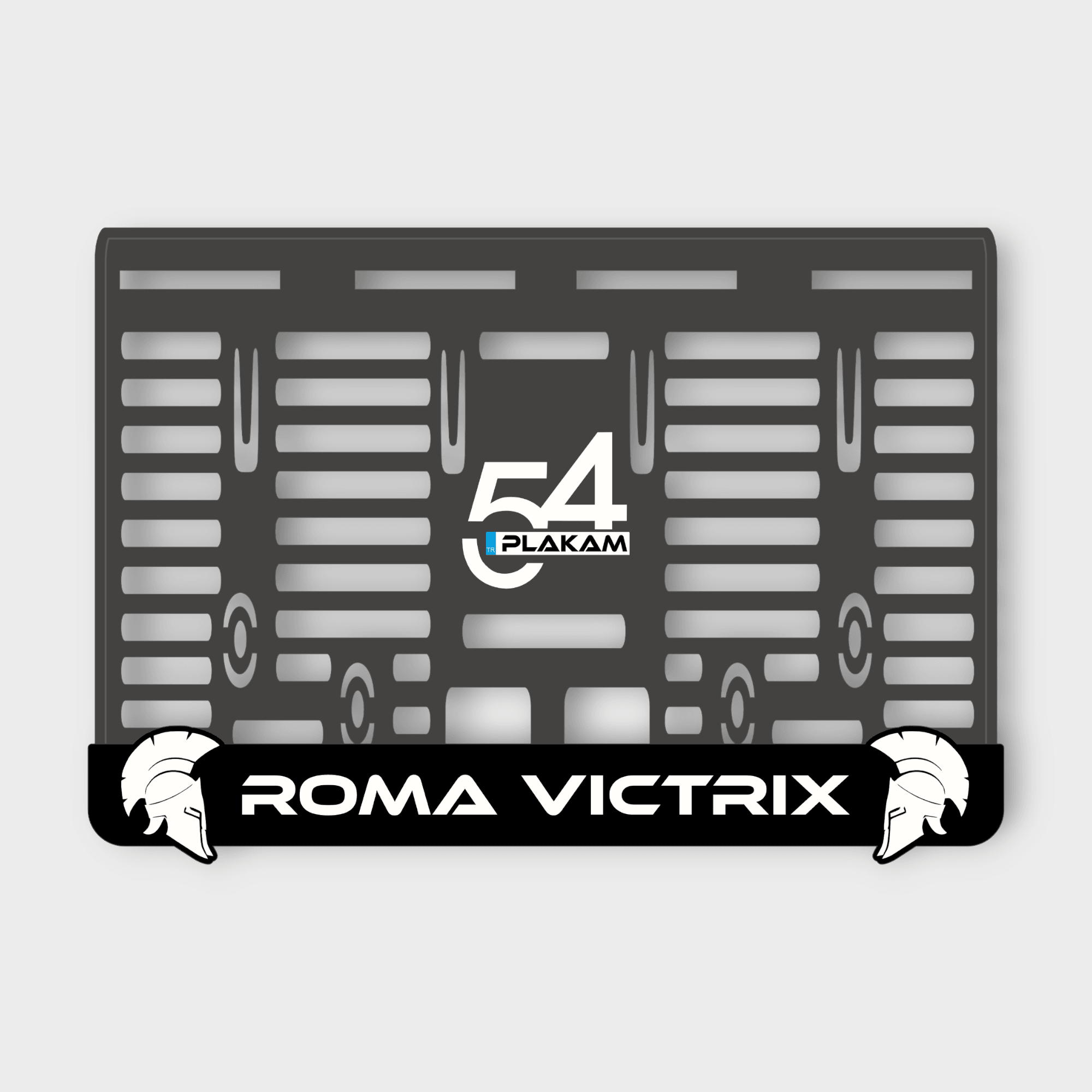 GLADYATÖR ROMA VICTRIX 3D KABARTMALI PLEKSİ MOTOR PLAKALIĞI