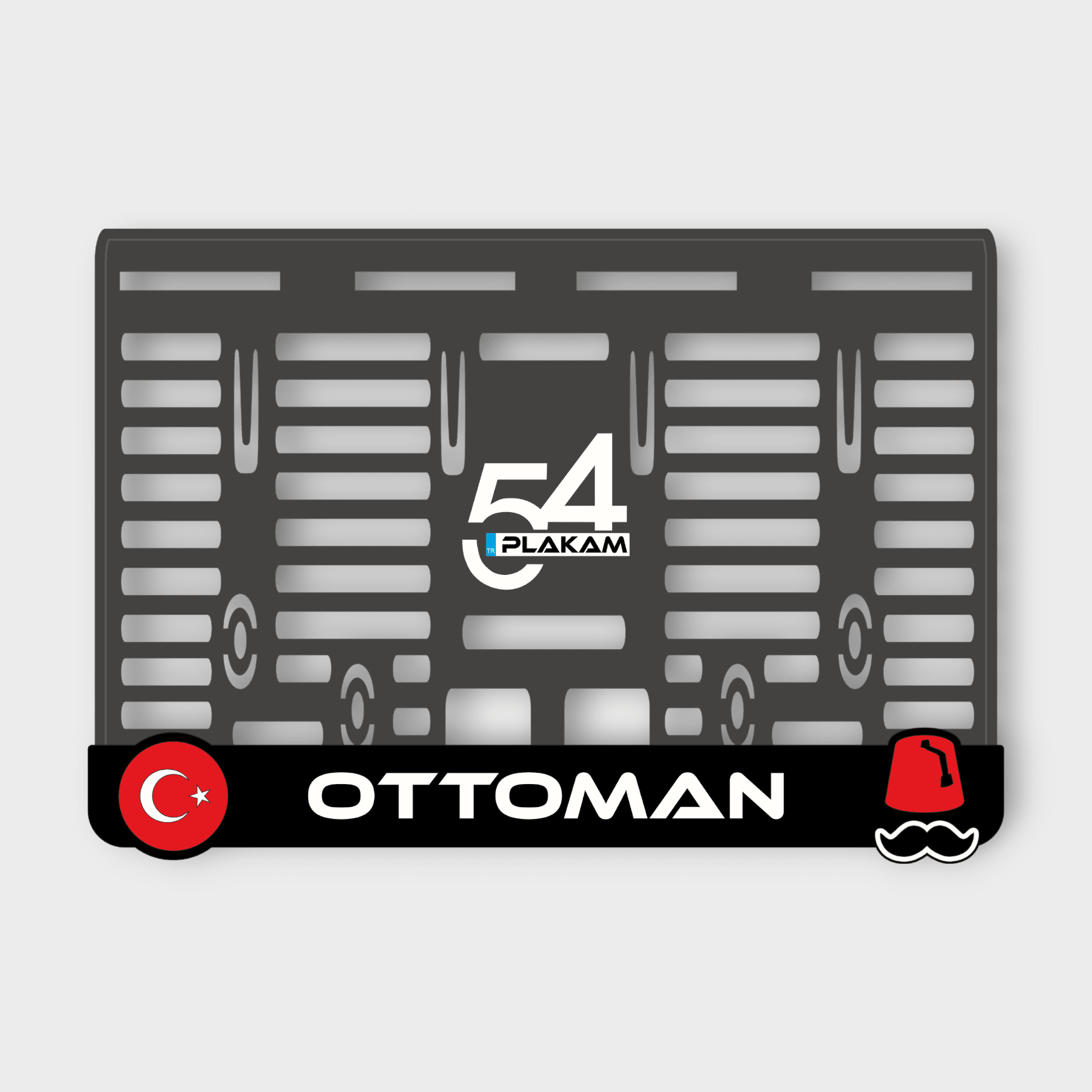 OTTOMAN 3D KABARTMALI PLEKSİ MOTOR PLAKALIĞI