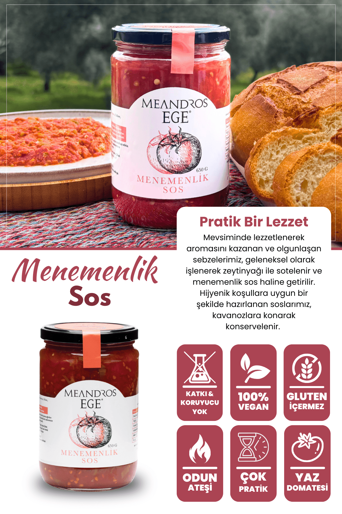 Menemenlik Sos 650 gr