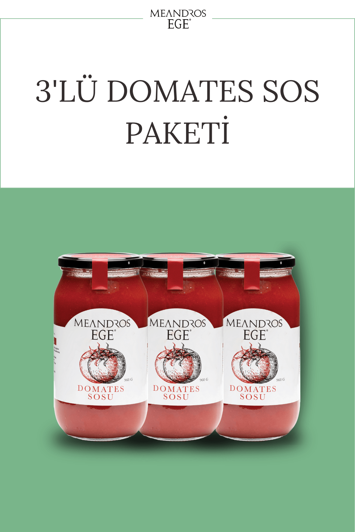 Domates Sos 960 gr - 3'lü Paket