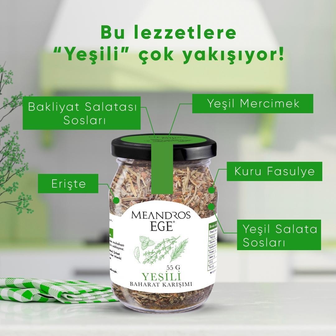 Meandros Ege Yeşili Baharat Karışımı 55 gr