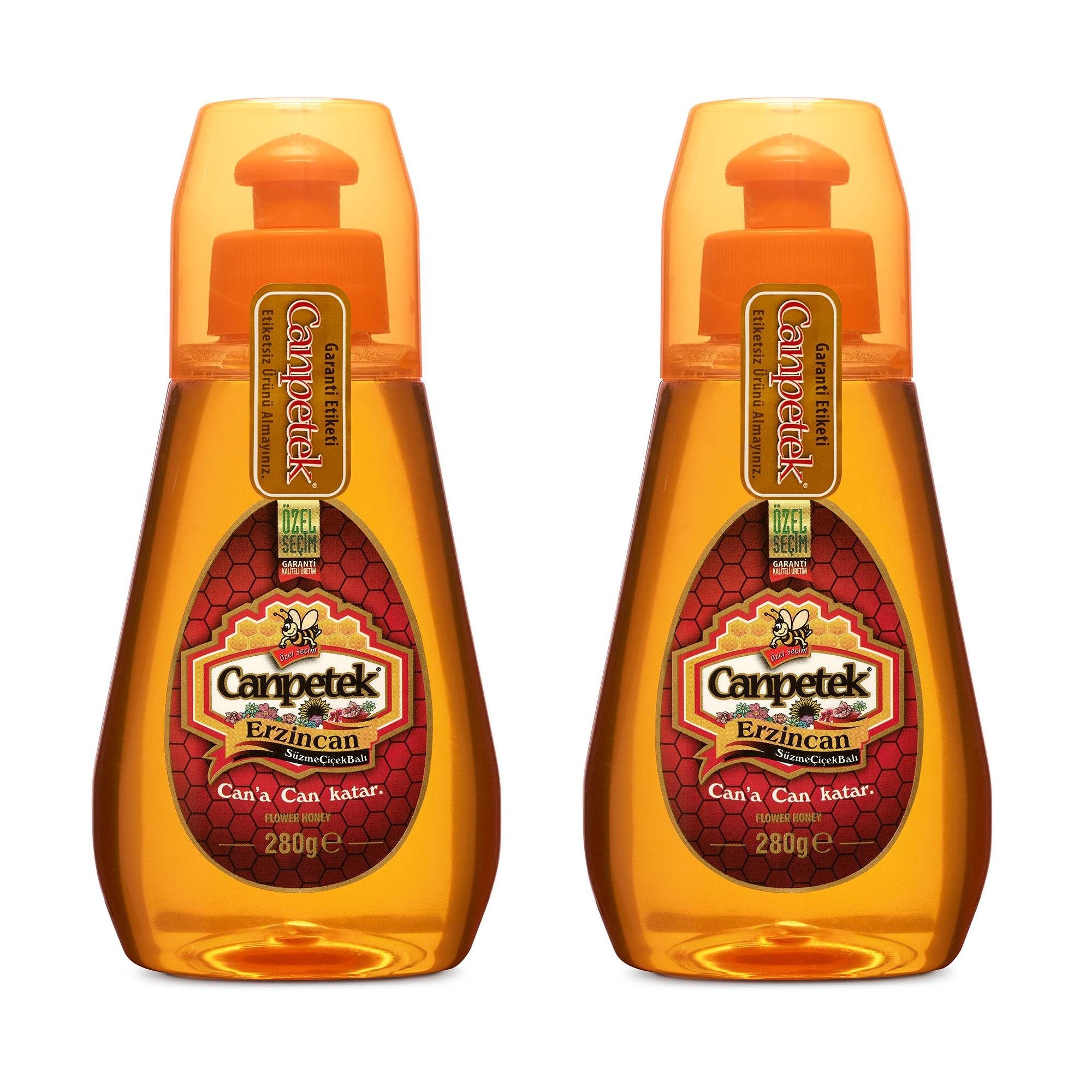 Canpetek Süzme Çiçek Balı Çıt Kapak 280G x 2 Adet
