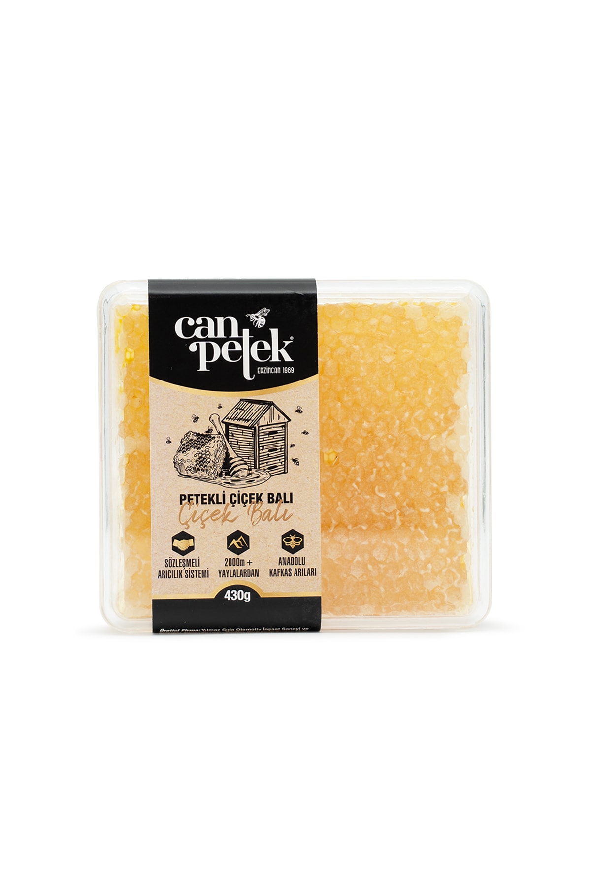 Canpetek Anadolu Serisi Tabak Petekli Bal 430G