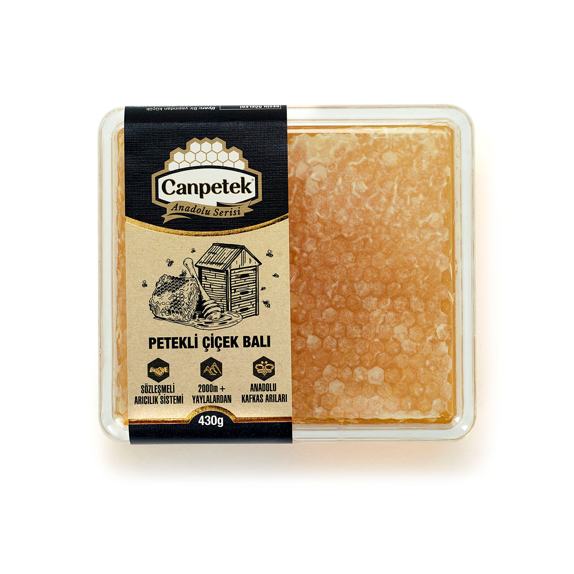 Canpetek Anadolu Serisi Tabak Petekli Bal 430G
