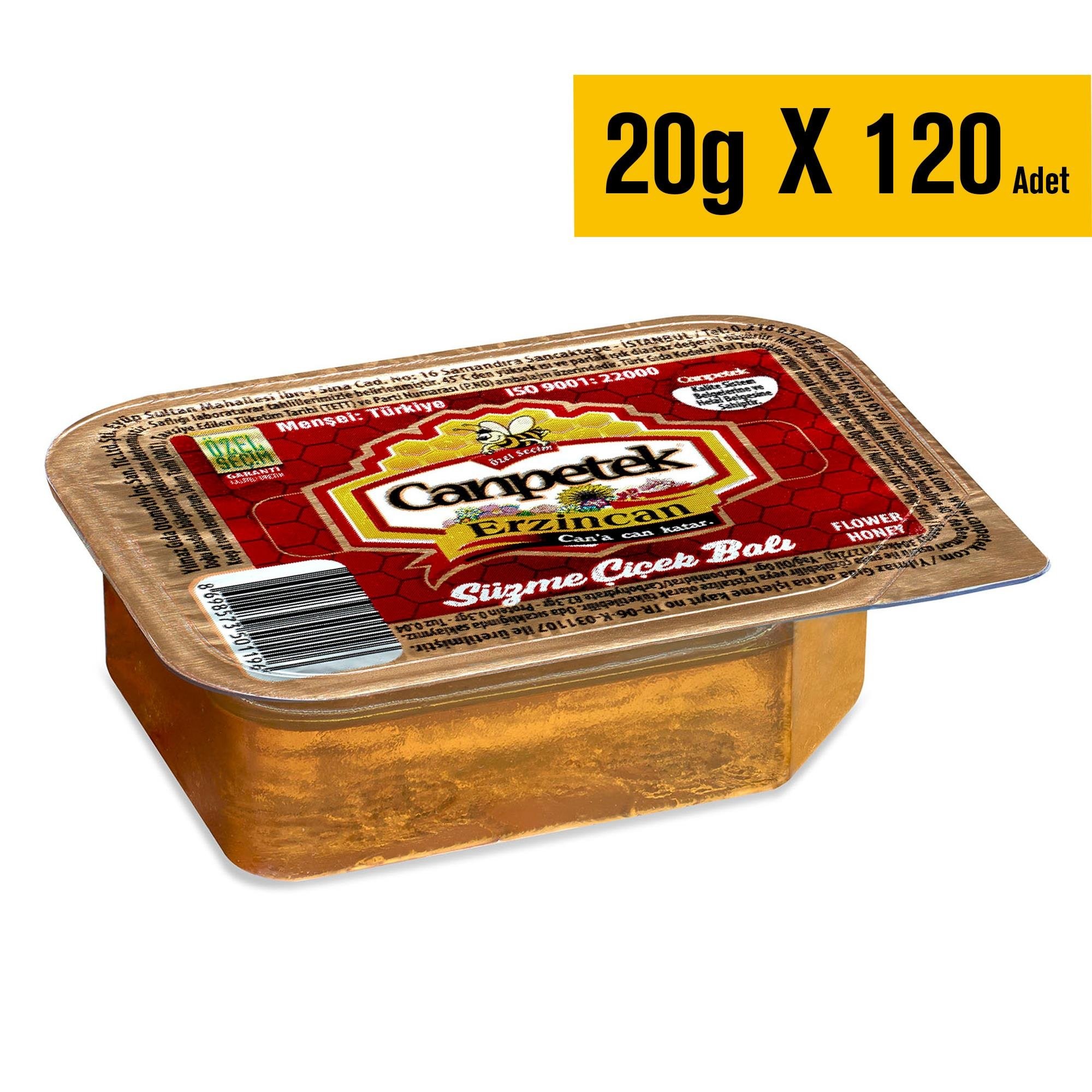 Canpetek Süzme Çiçek Balı Piknik 15Gr X 120 Adet