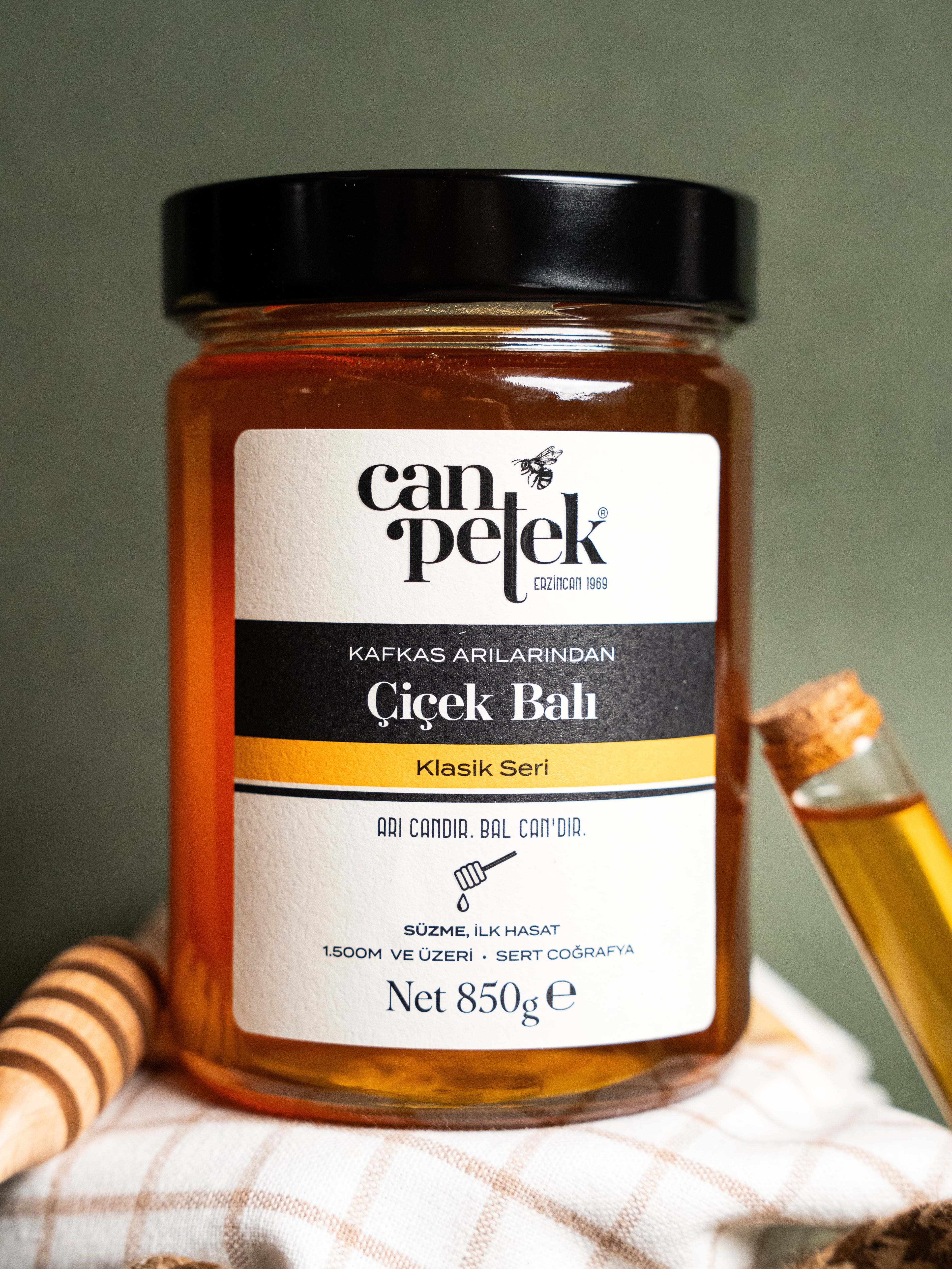Canpetek Süzme Çiçek Balı Kavanoz 850 g