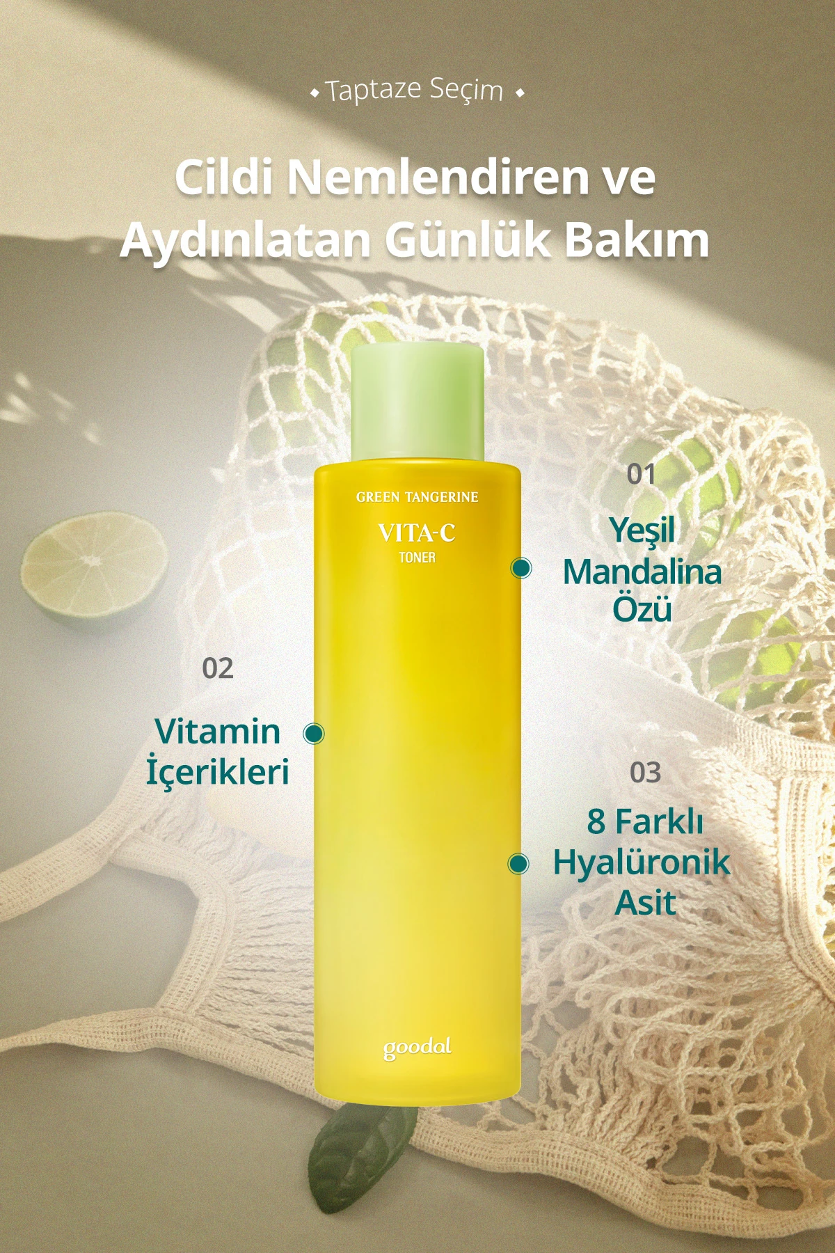 Green Tangerine Vita C Toner - Yeşil Mandalina Özlü Aydınlatıcı & Leke Karşıtı Tonik