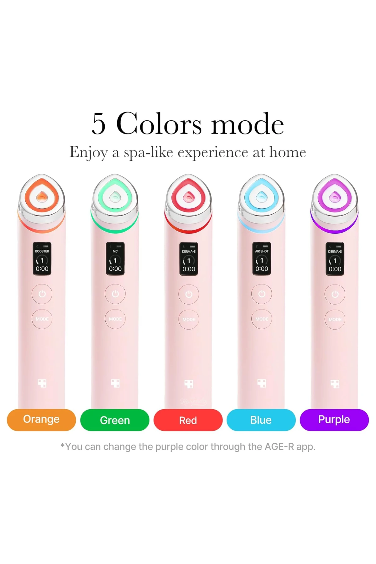 AGE-R Booster Pro PINK - 4 Farklı Modlu Kore Cam Cilt Bakım Cihazı