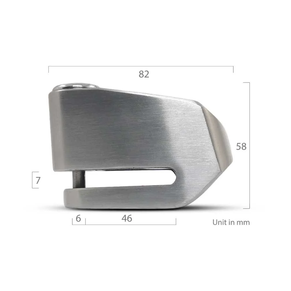 CRANNS VP6 Alarmlı Disk Kilidi Bluetooth App Kontrollü Motosiklet Bisiklet 304 Paslanmaz 6 mm