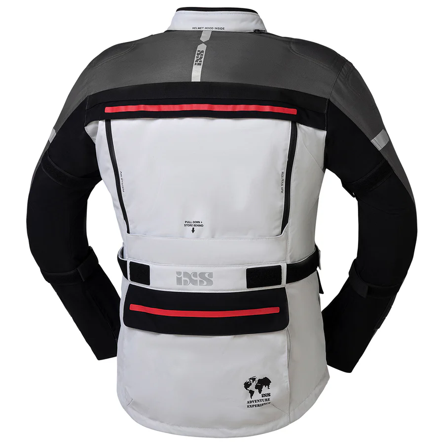 IXS Montevideo-ST 3.0 Tour Jacket - Light Grey Dark Grey Black - Kısa Kesim 