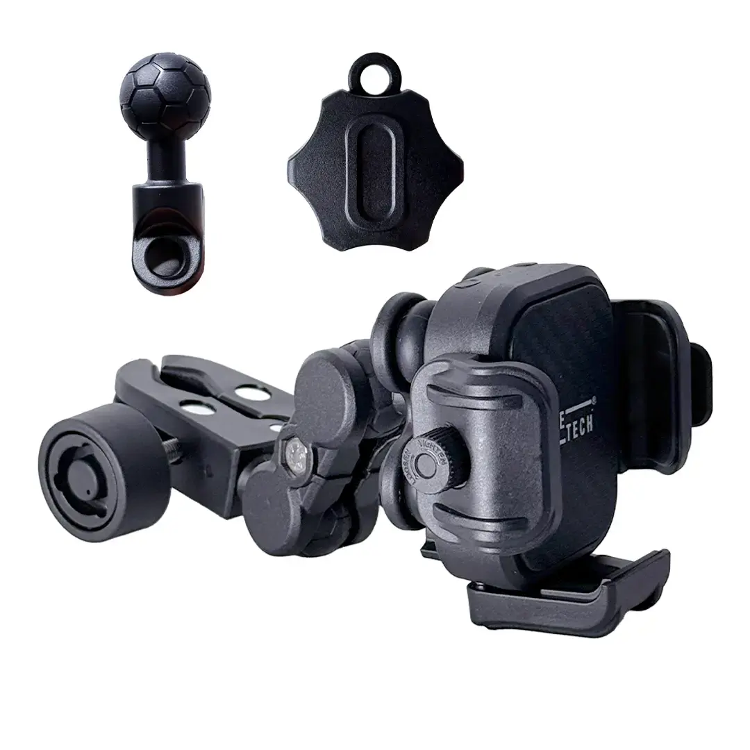 CT-M19 Telefon Tutucu Titreşim Önleyicili Motosiklet Gidon Ayna Montajlı Klipsli Su Geçirmez